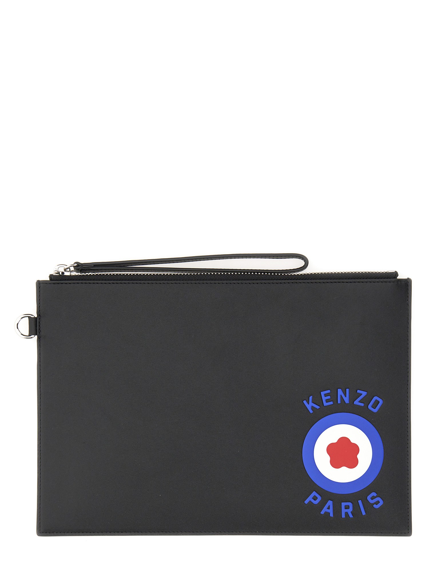 Kenzo kenzo leather clutch bag with logo