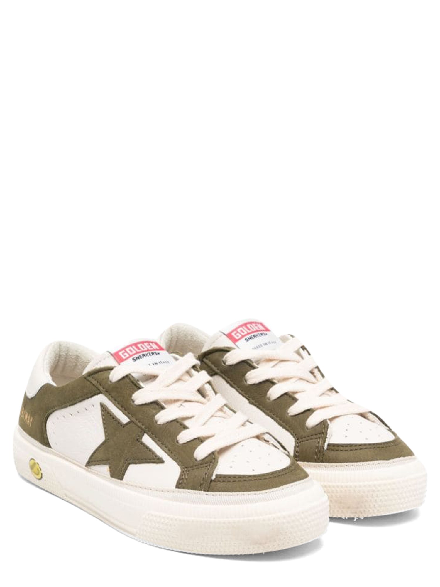 Golden Goose golden goose may leather and nubuck upper leather star and heel