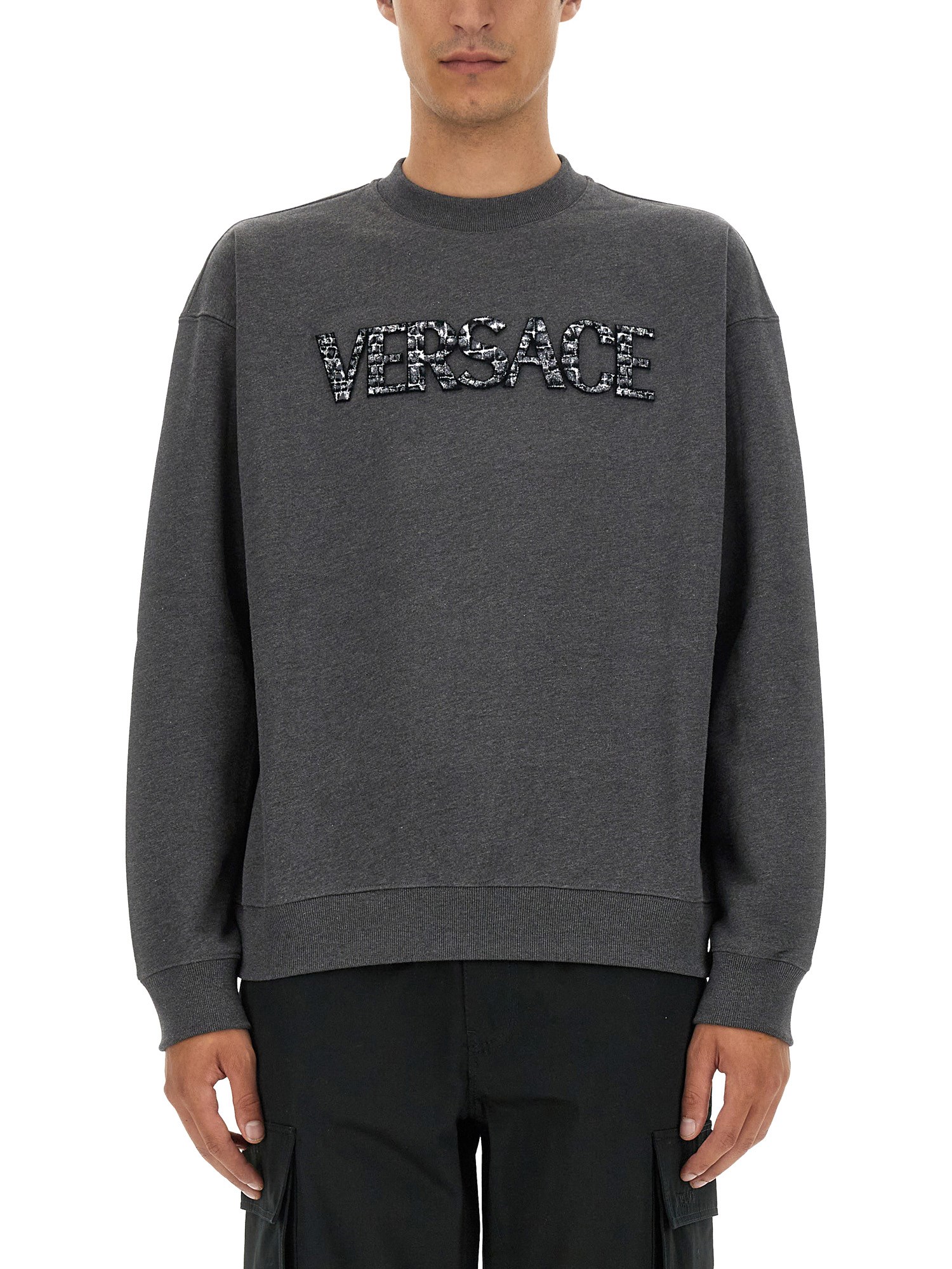 Versace versace sweatshirt with crocodile logo
