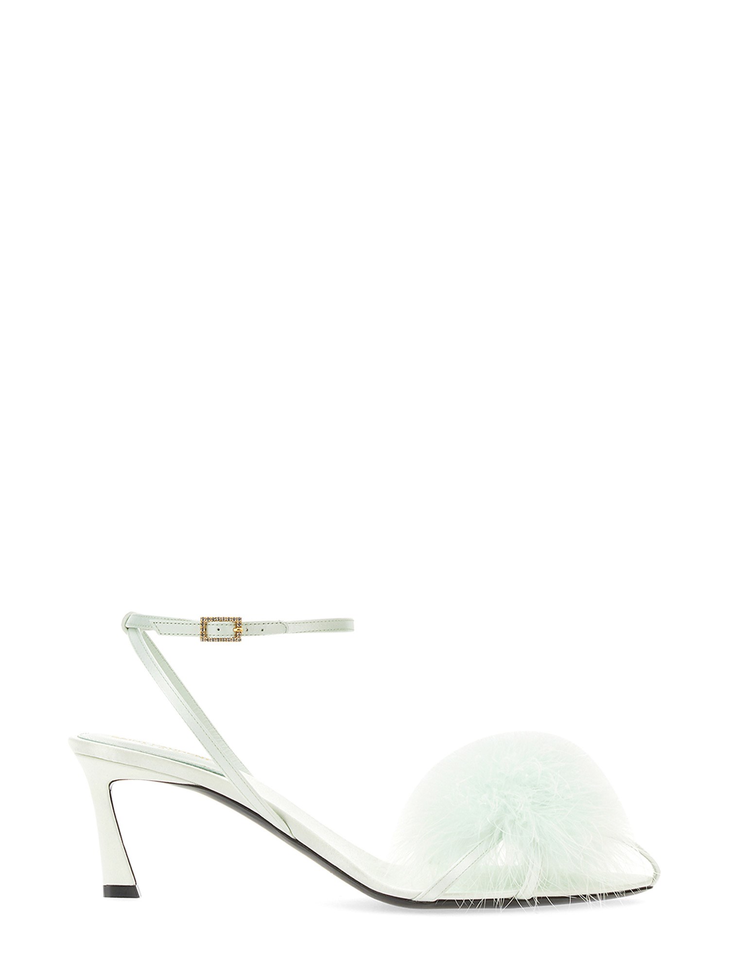 Saint Laurent saint laurent mule mae in satin crepe