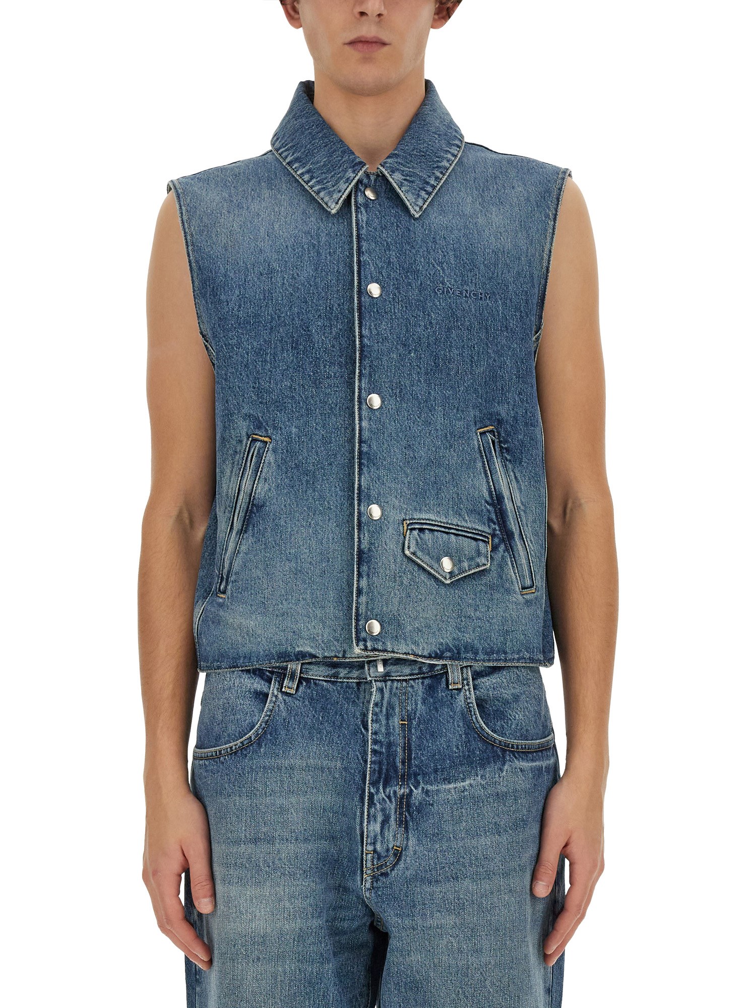 Givenchy givenchy denim vest