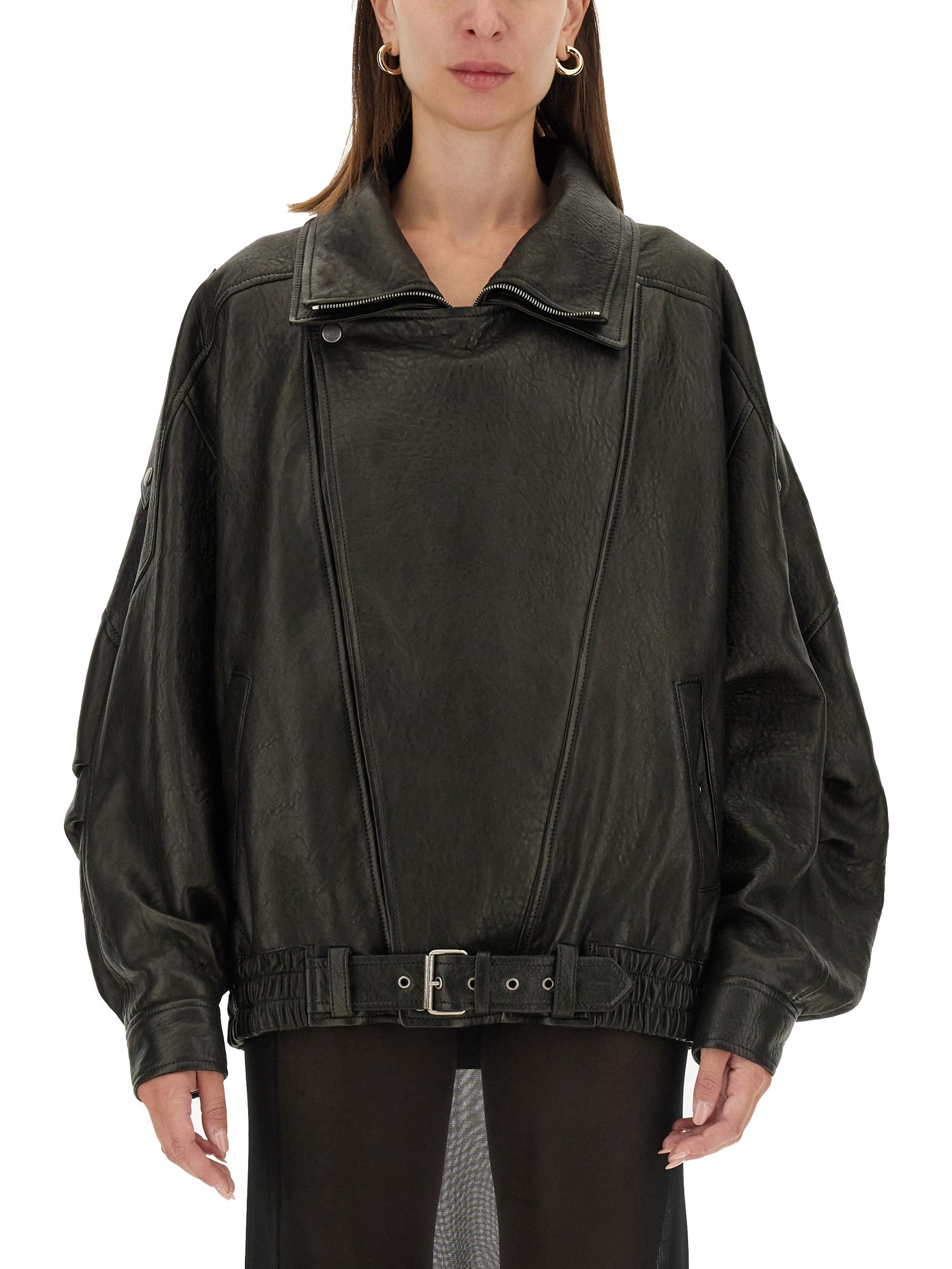 Saint Laurent saint laurent leather bomber jacket