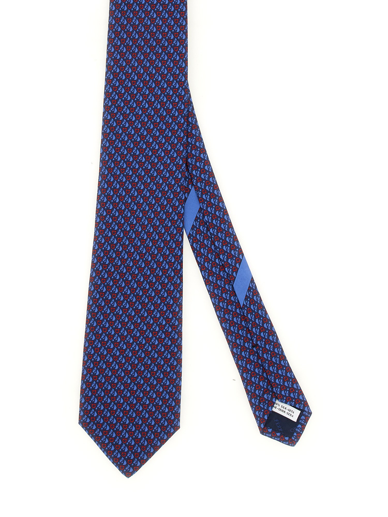 Ferragamo ferragamo tie with logo print