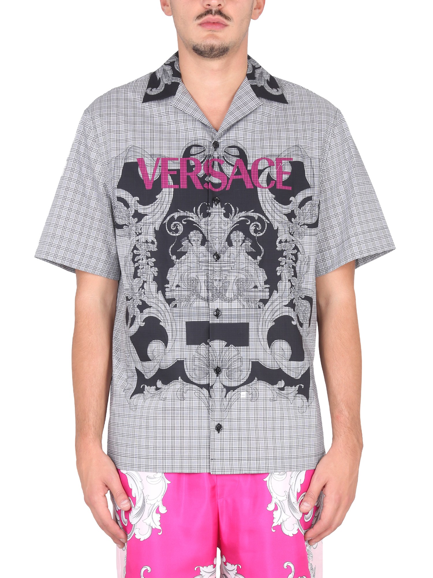 Versace versace baroque logo shirt