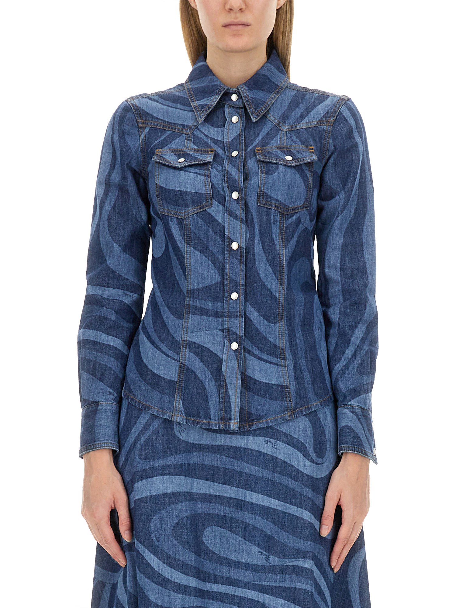 pucci pucci denim shirt