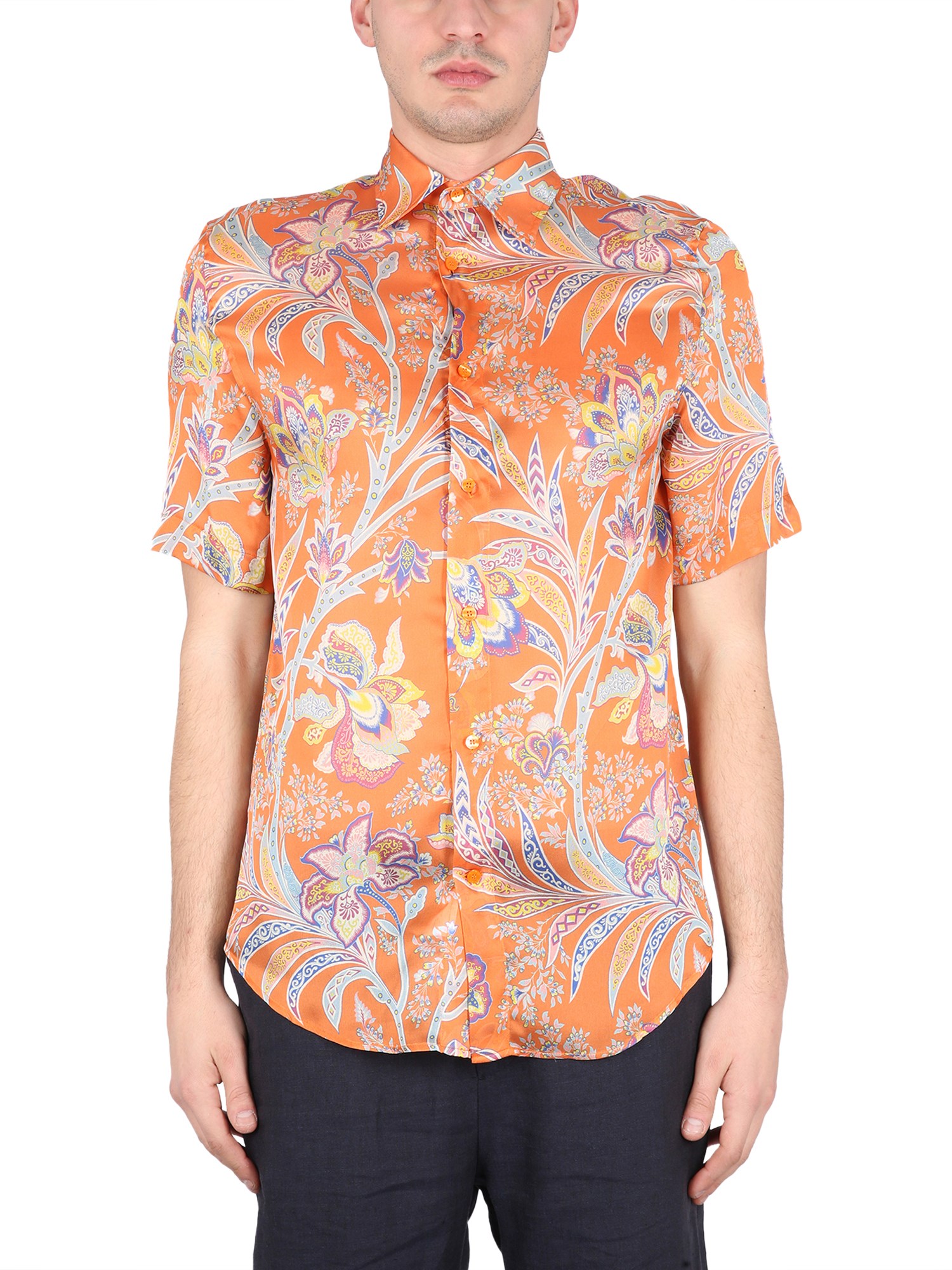 Etro etro floral print shirt