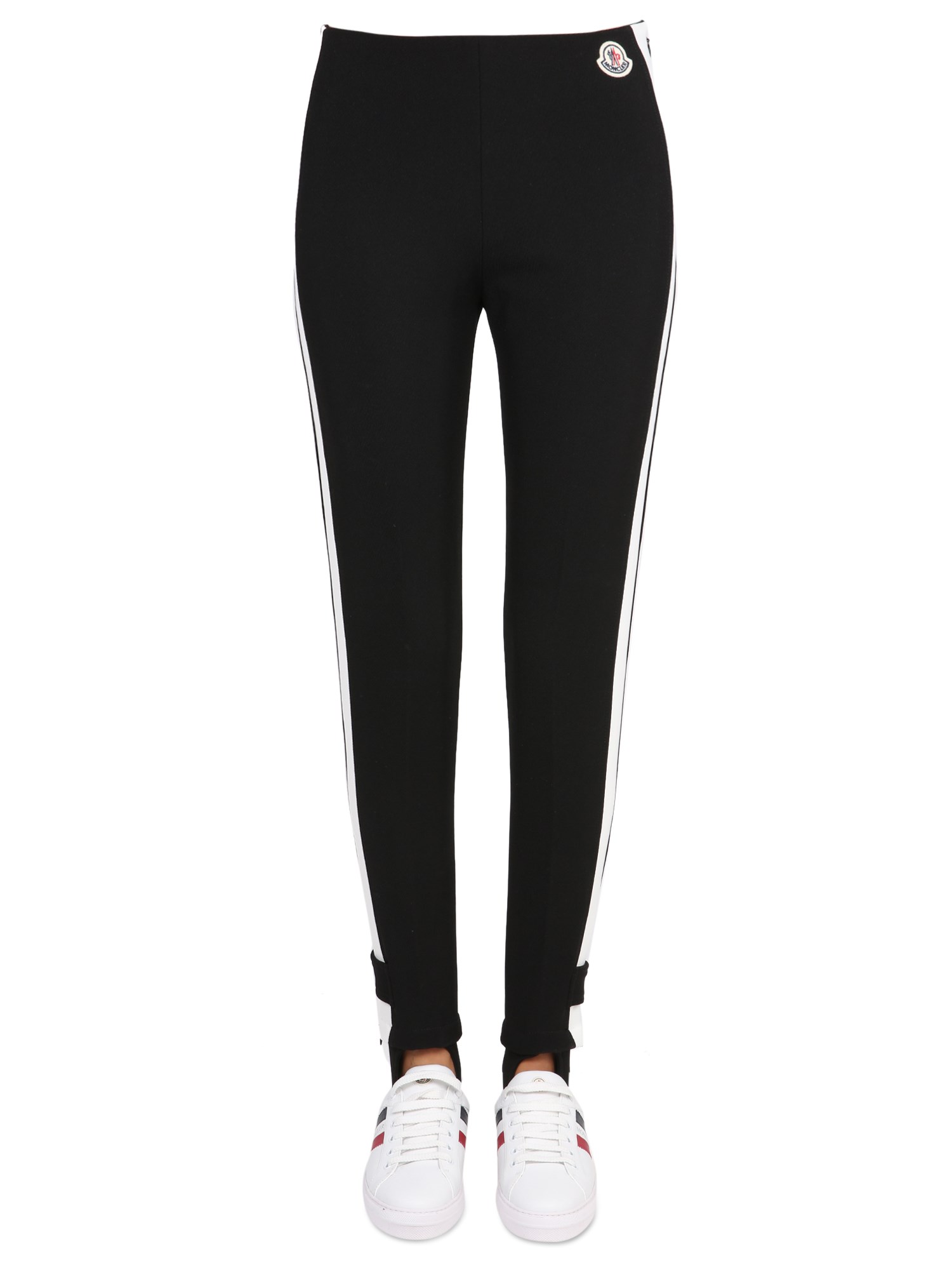 Moncler moncler leggings con patch logo