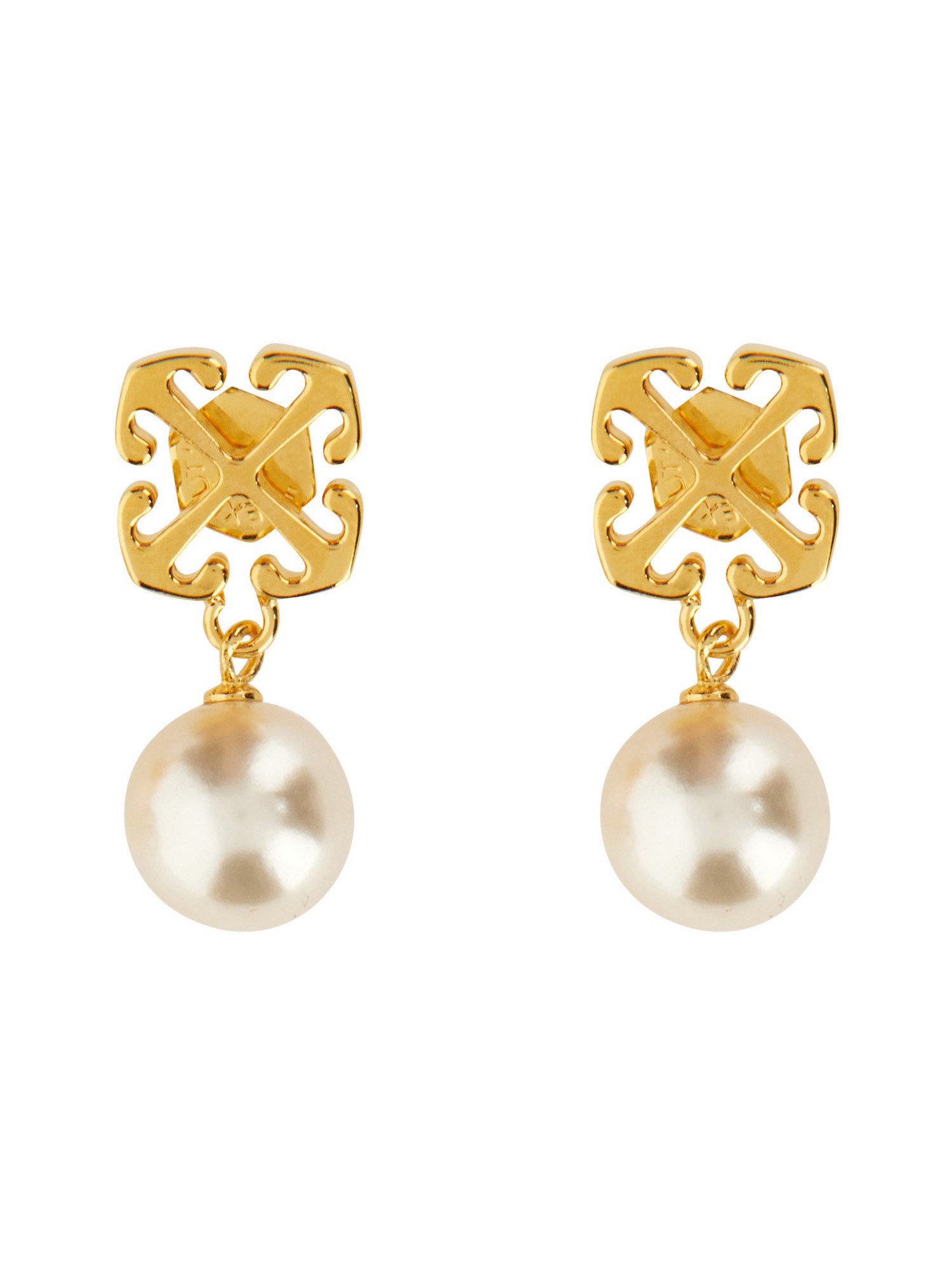 OFF-WHITE off-white arrow earrings with pearl