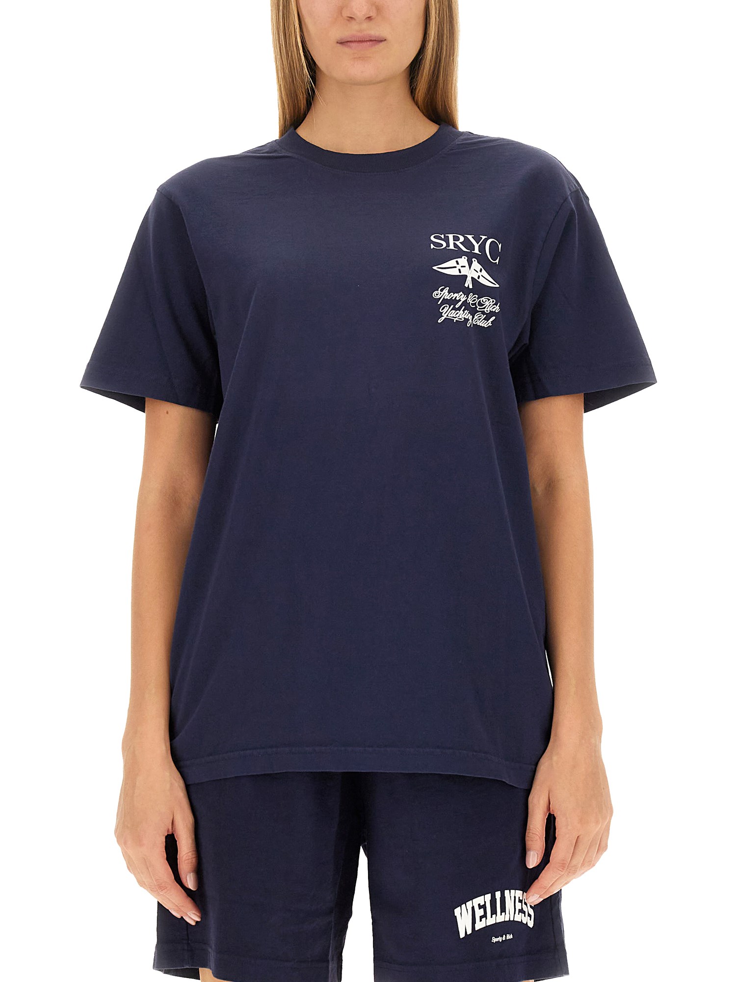 Sporty & Rich sporty & rich t-shirt with logo