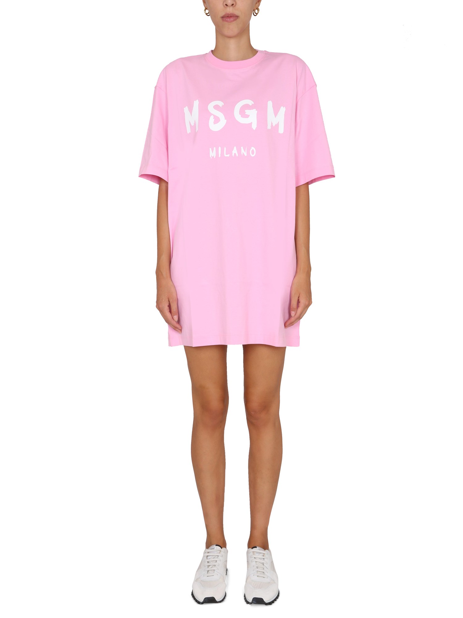 Msgm msgm brushed logo dress