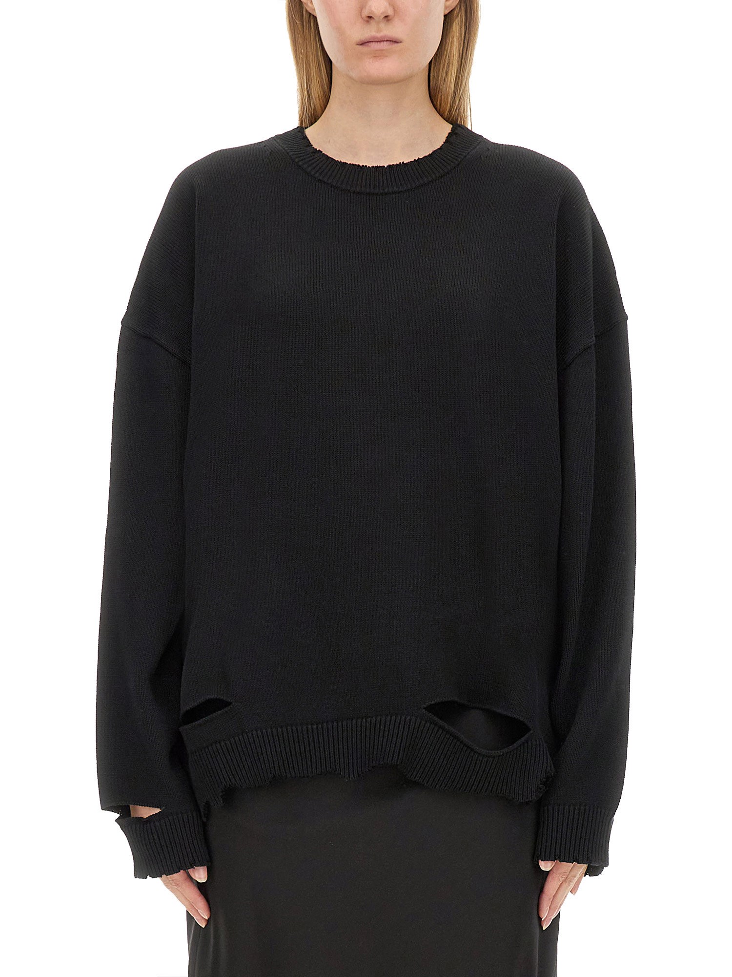 Helmut Lang helmut lang distressed sweater