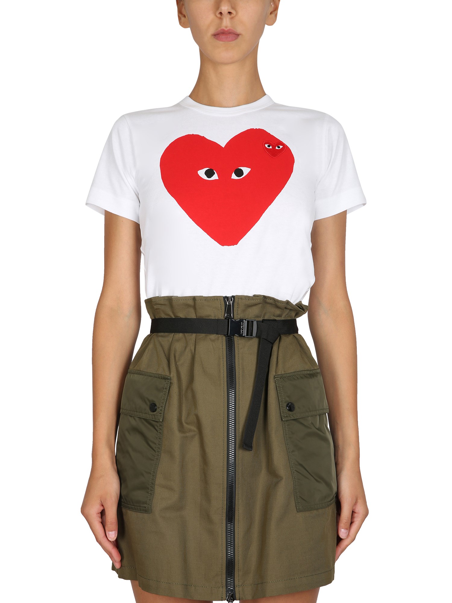 Comme Des Garçons Play comme des garcons play logo print t-shirt