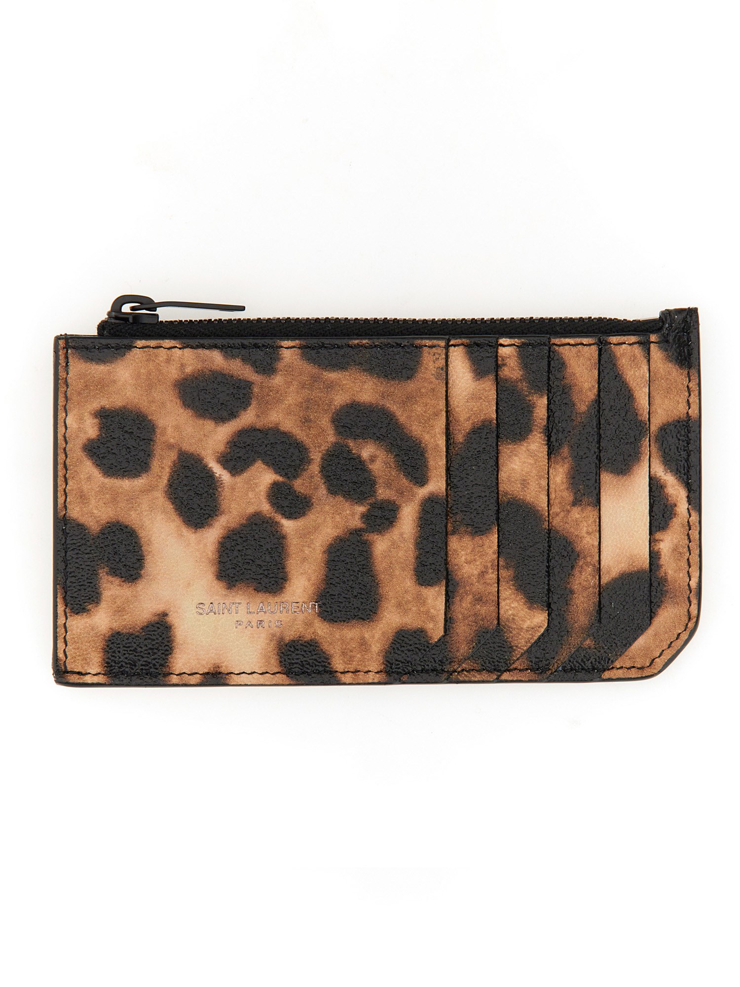 Saint Laurent saint laurent animal motif card holder