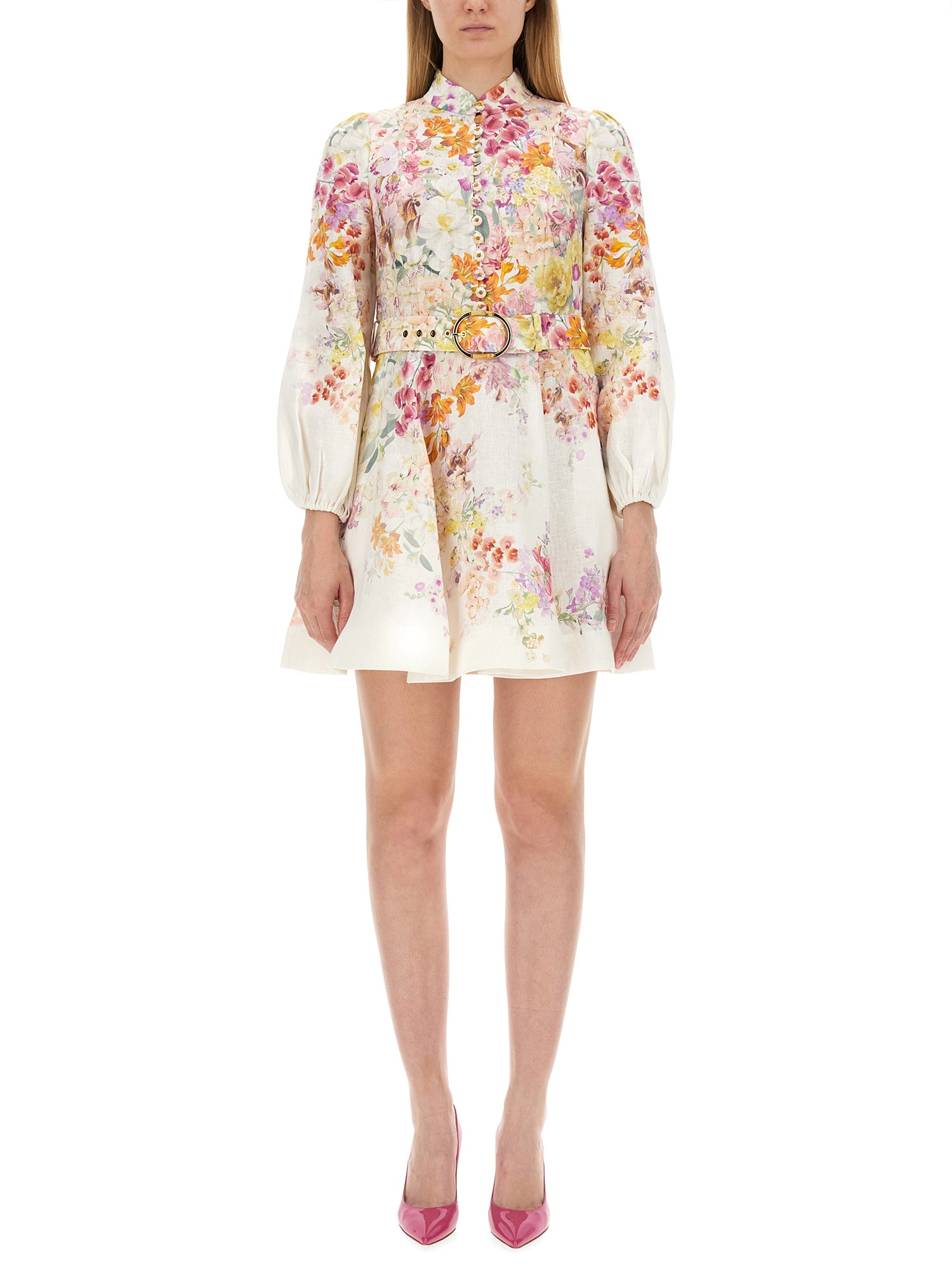 Zimmermann zimmermann mini dress with floral pattern