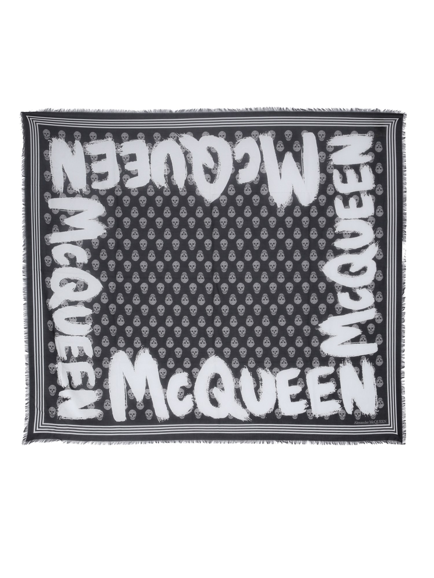 Alexander McQueen alexander mcqueen graffiti biker scarf