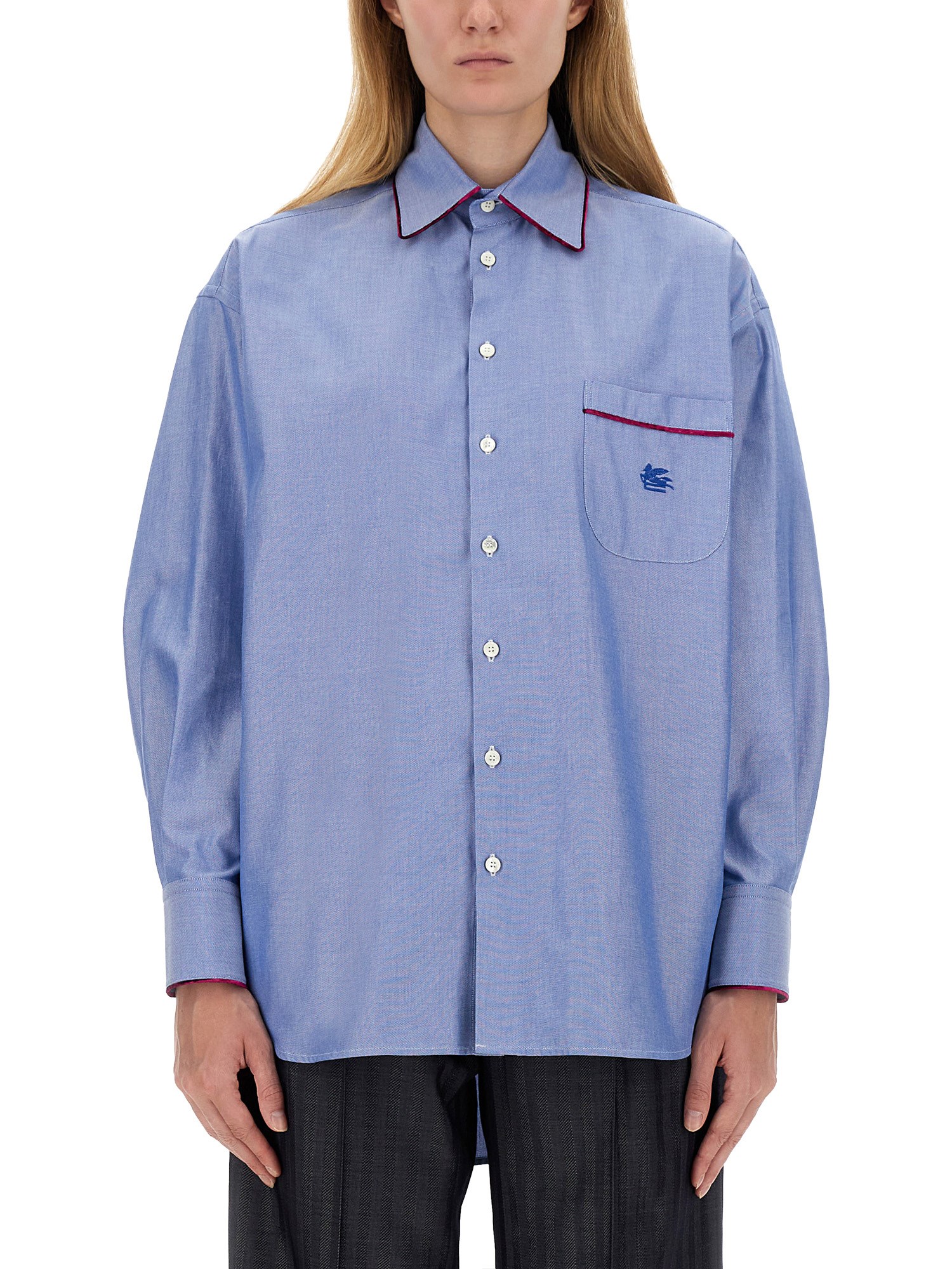 Etro etro striped cotton shirt