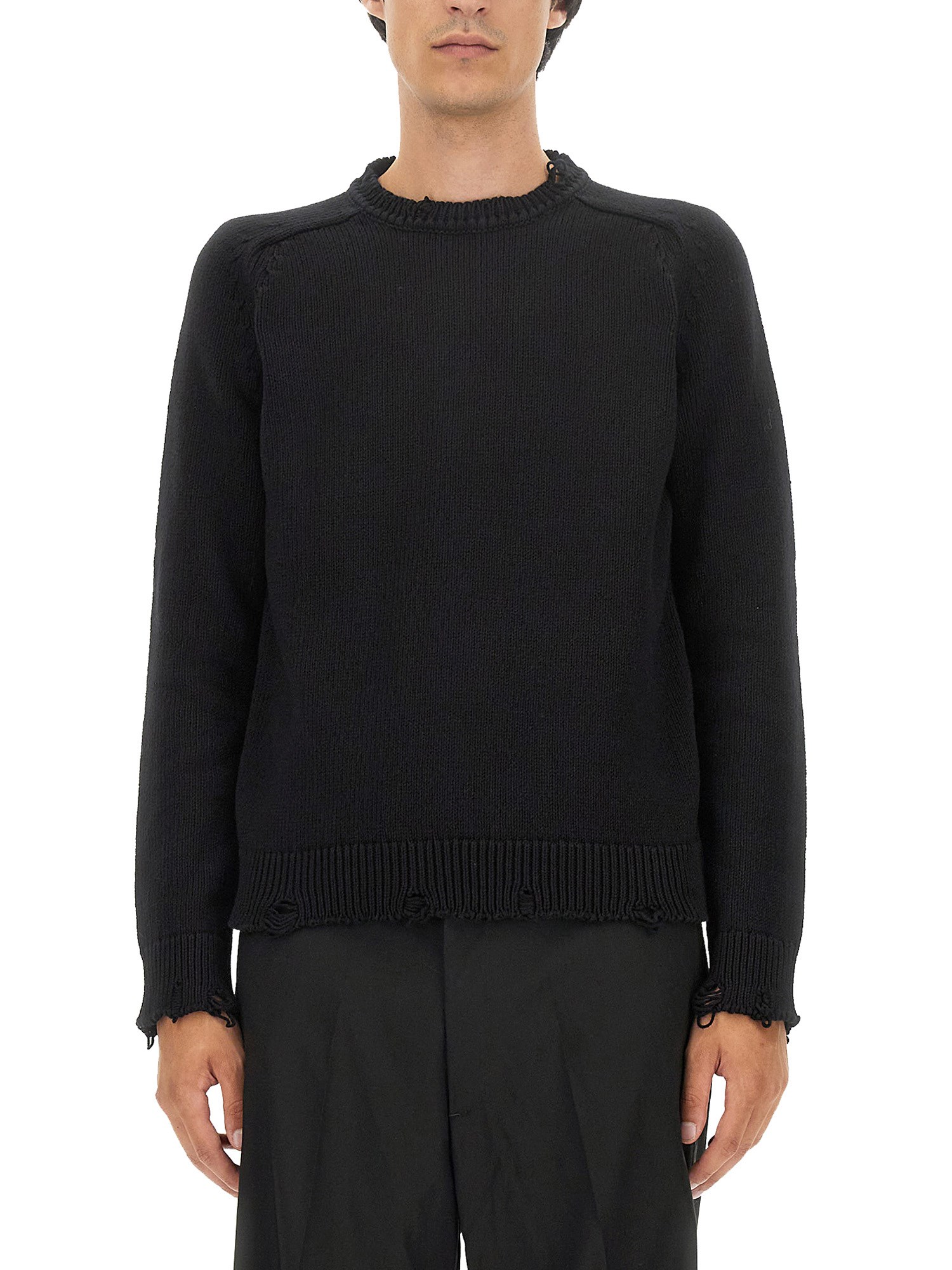 Saint Laurent saint laurent worn effect knit pullover