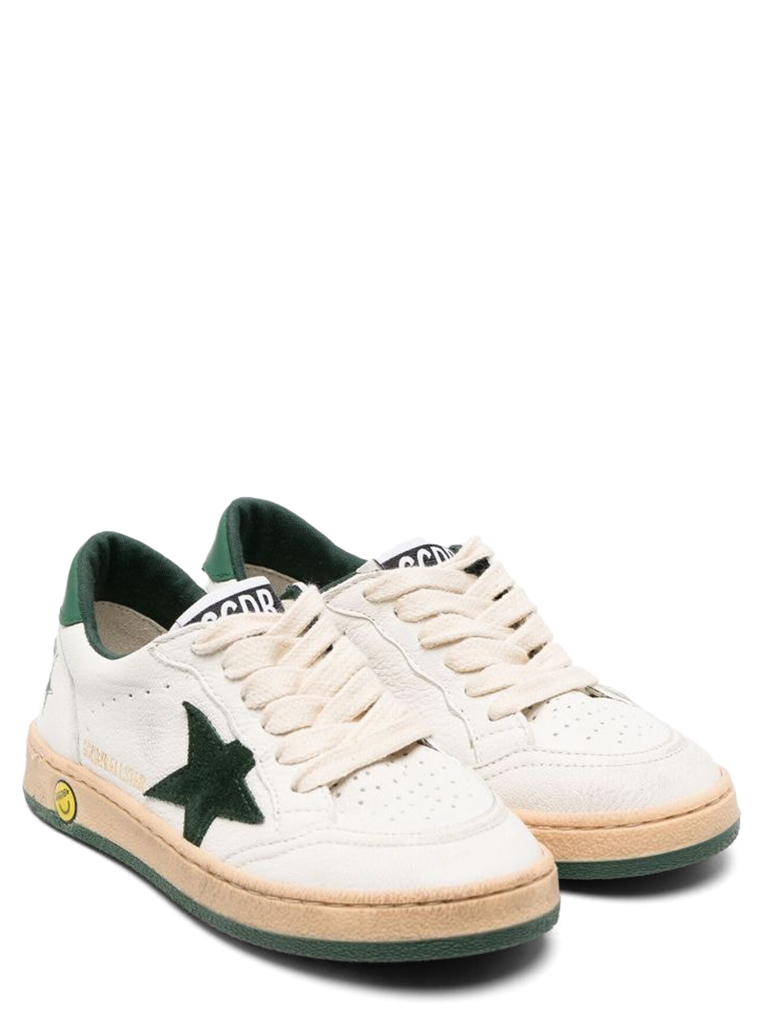 Golden Goose golden goose ballstar nappa upper toe and spur leather star suede heel