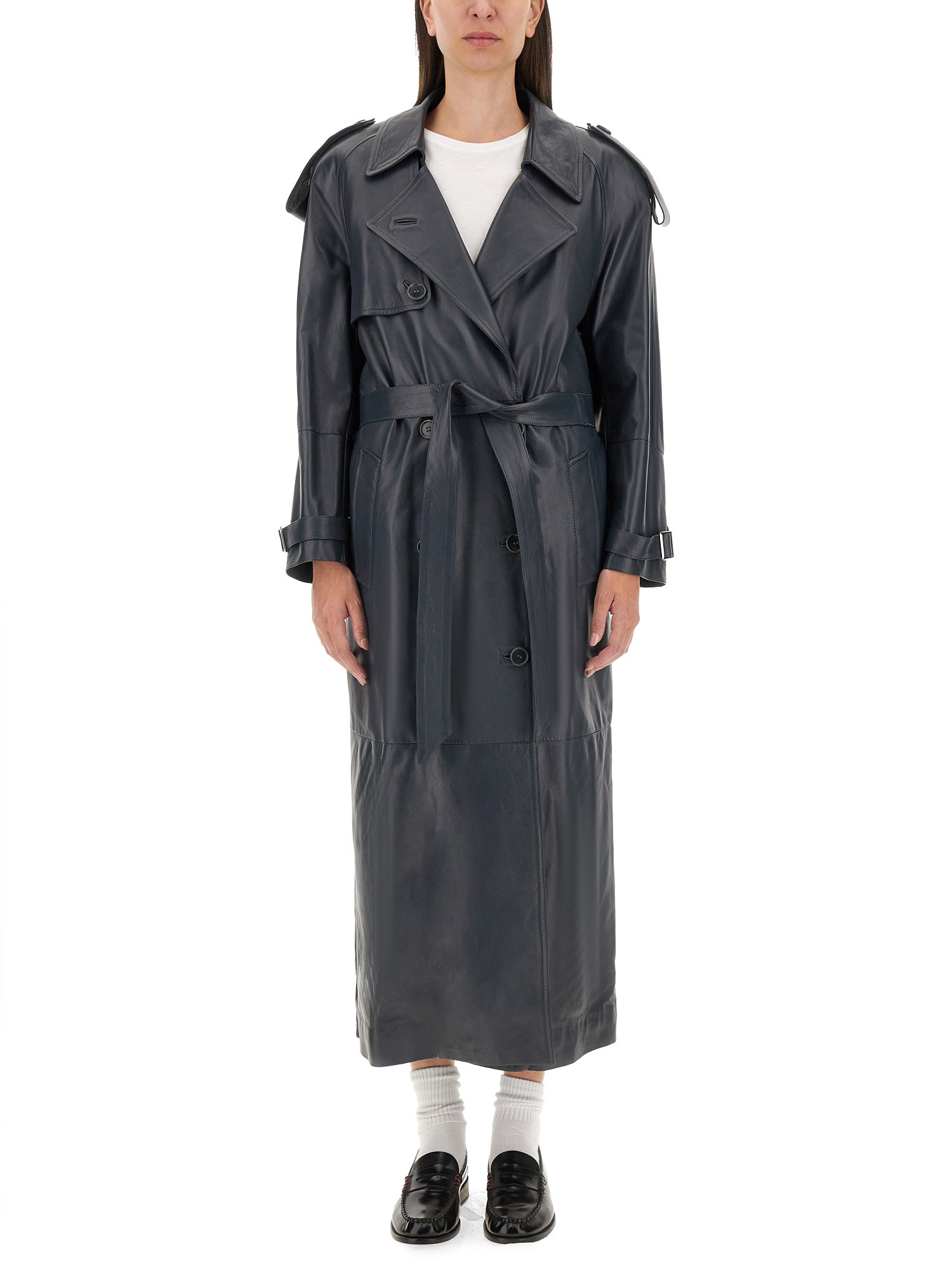 Salvatore Santoro salvatore santoro leather trench coat