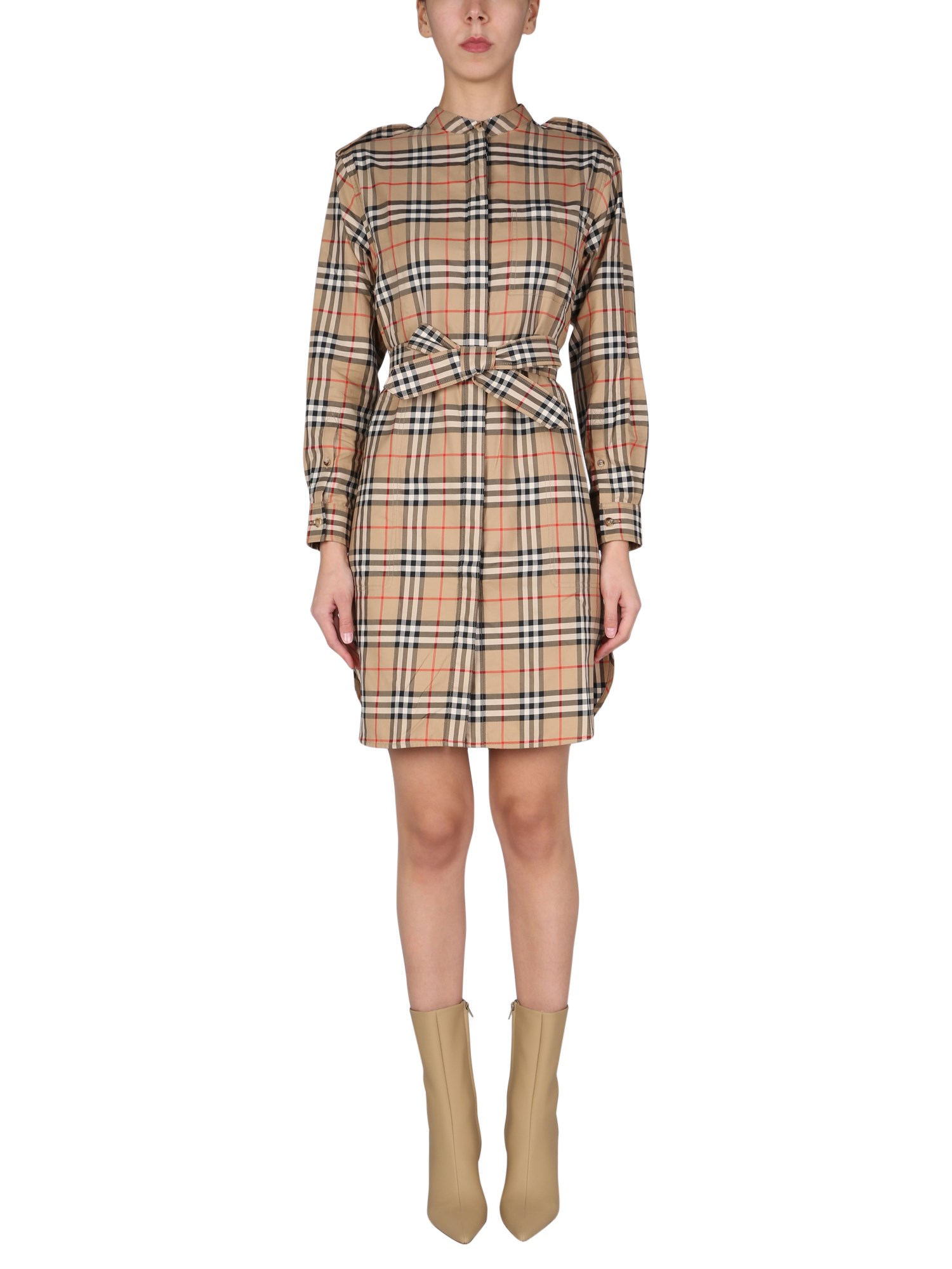 Burberry burberry dress with tartan motif