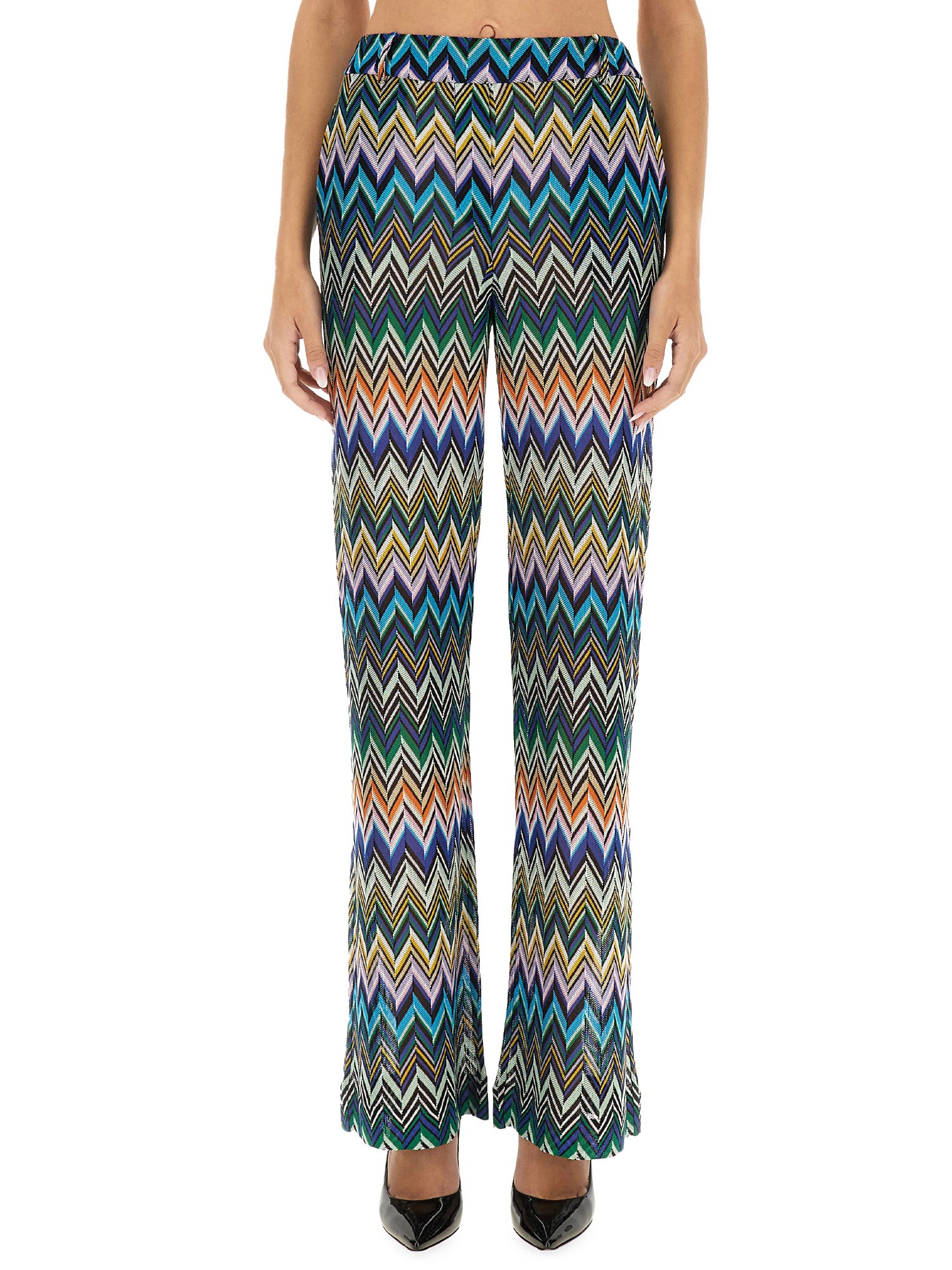 Missoni missoni straight pants with offset zig zag