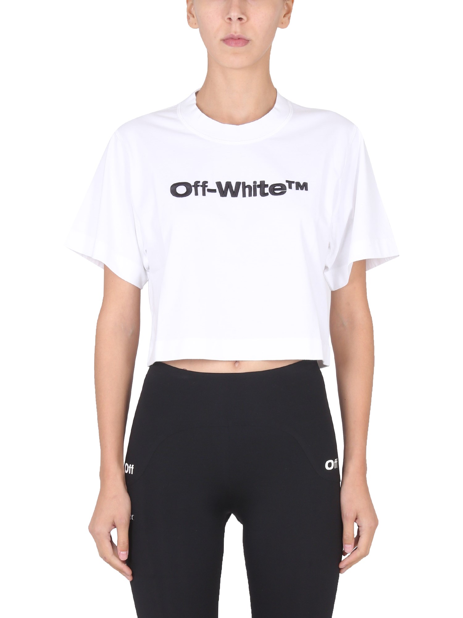 OFF-WHITE off-white cropped fit t-shirt