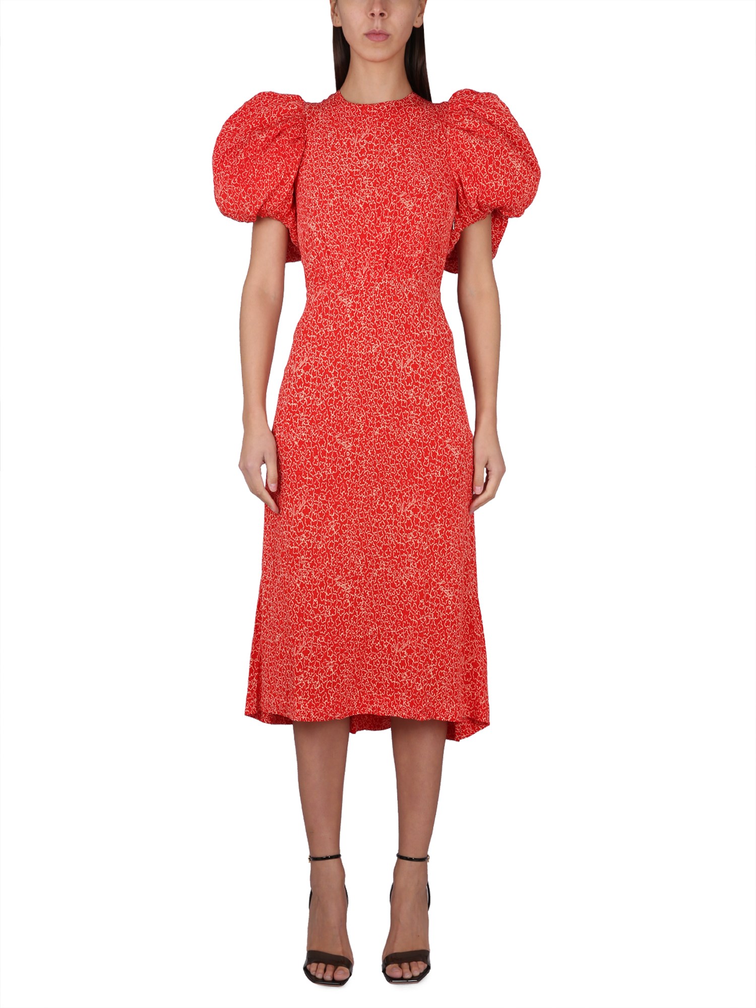  rotate birger christensen jacquard dress with open back