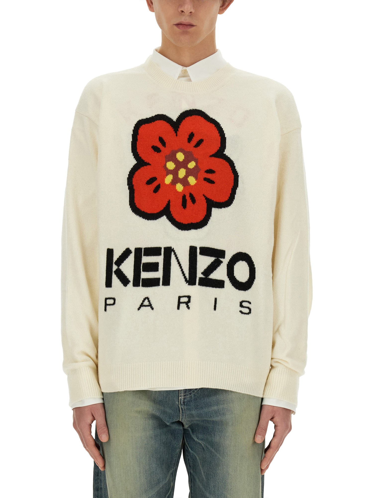 Kenzo kenzo jersey with embroidery boke flower