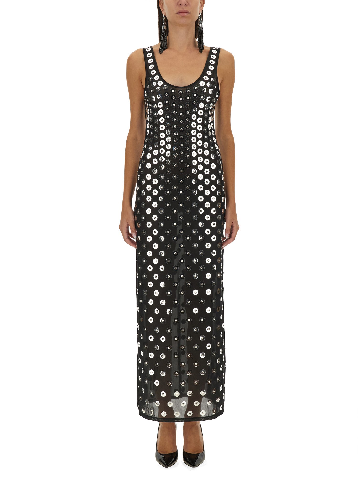 Rabanne rabanne embroidered long dress