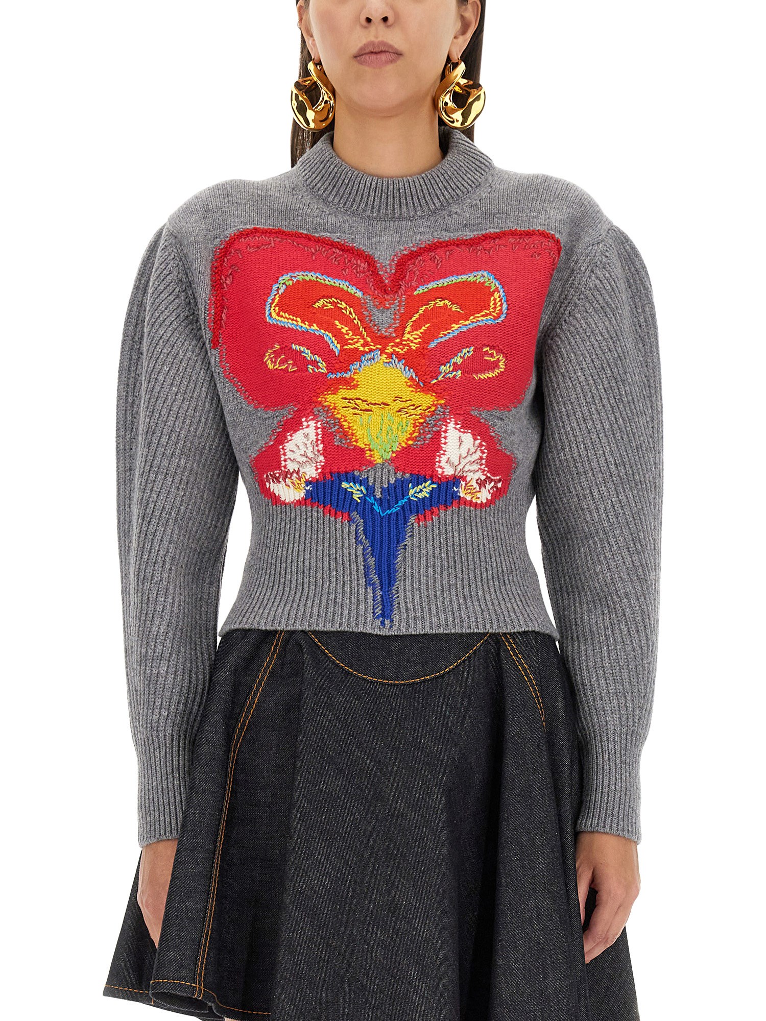 Alexander McQueen alexander mcqueen jersey with orchid inlay