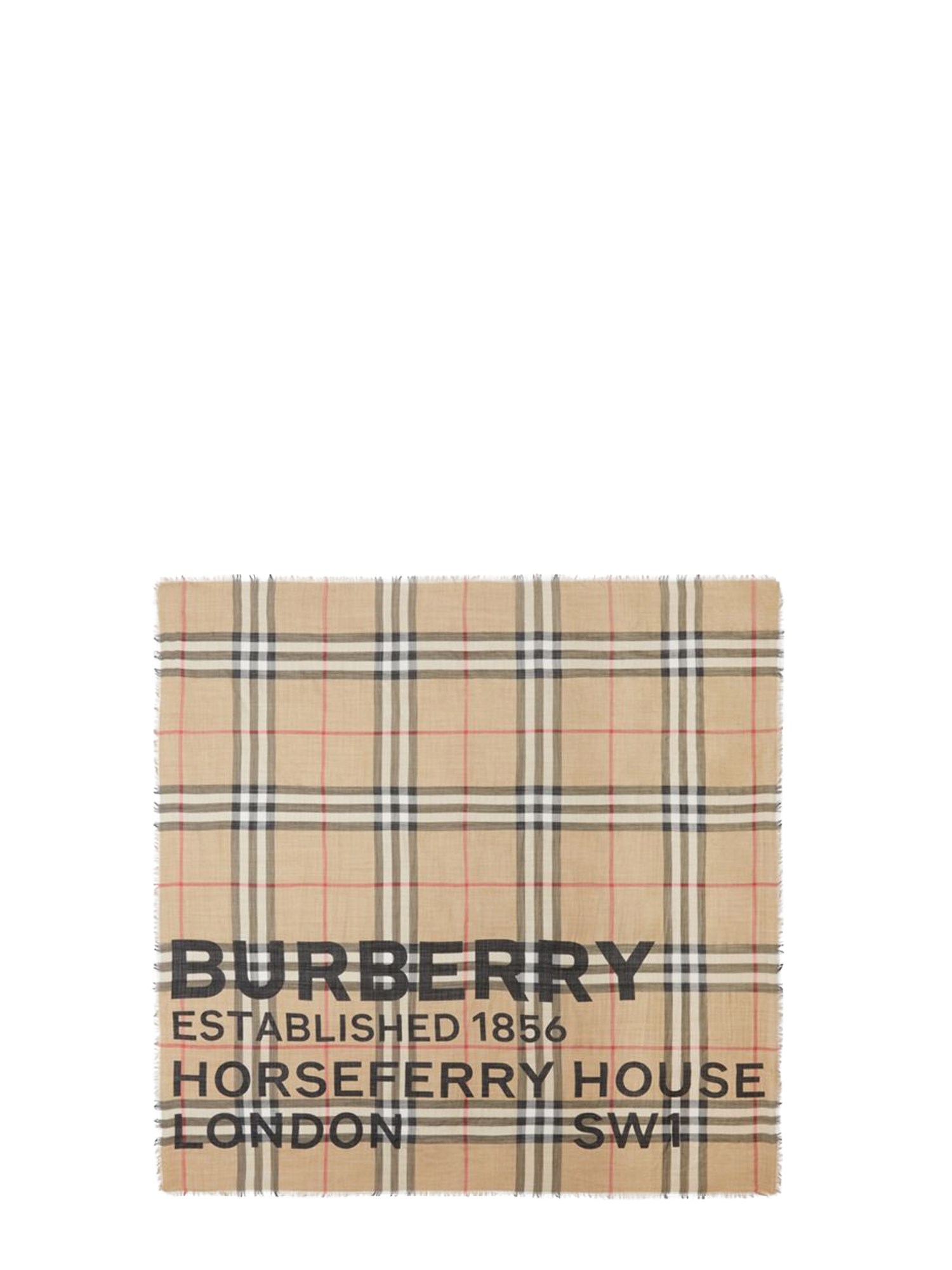 Burberry burberry large wool and silk scarf