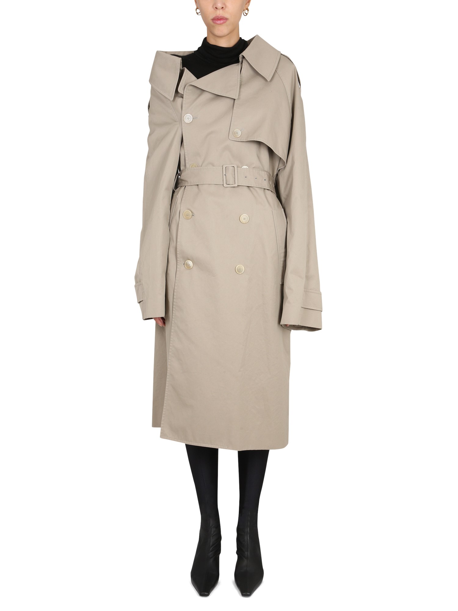 Balenciaga balenciaga trench "off the shoulder"