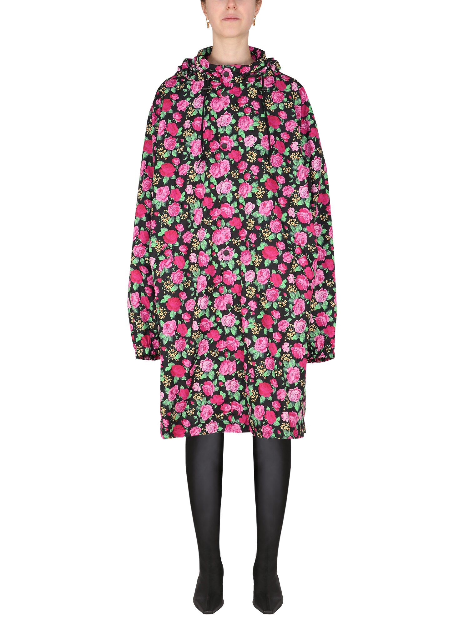 Balenciaga balenciaga coat with floral pattern