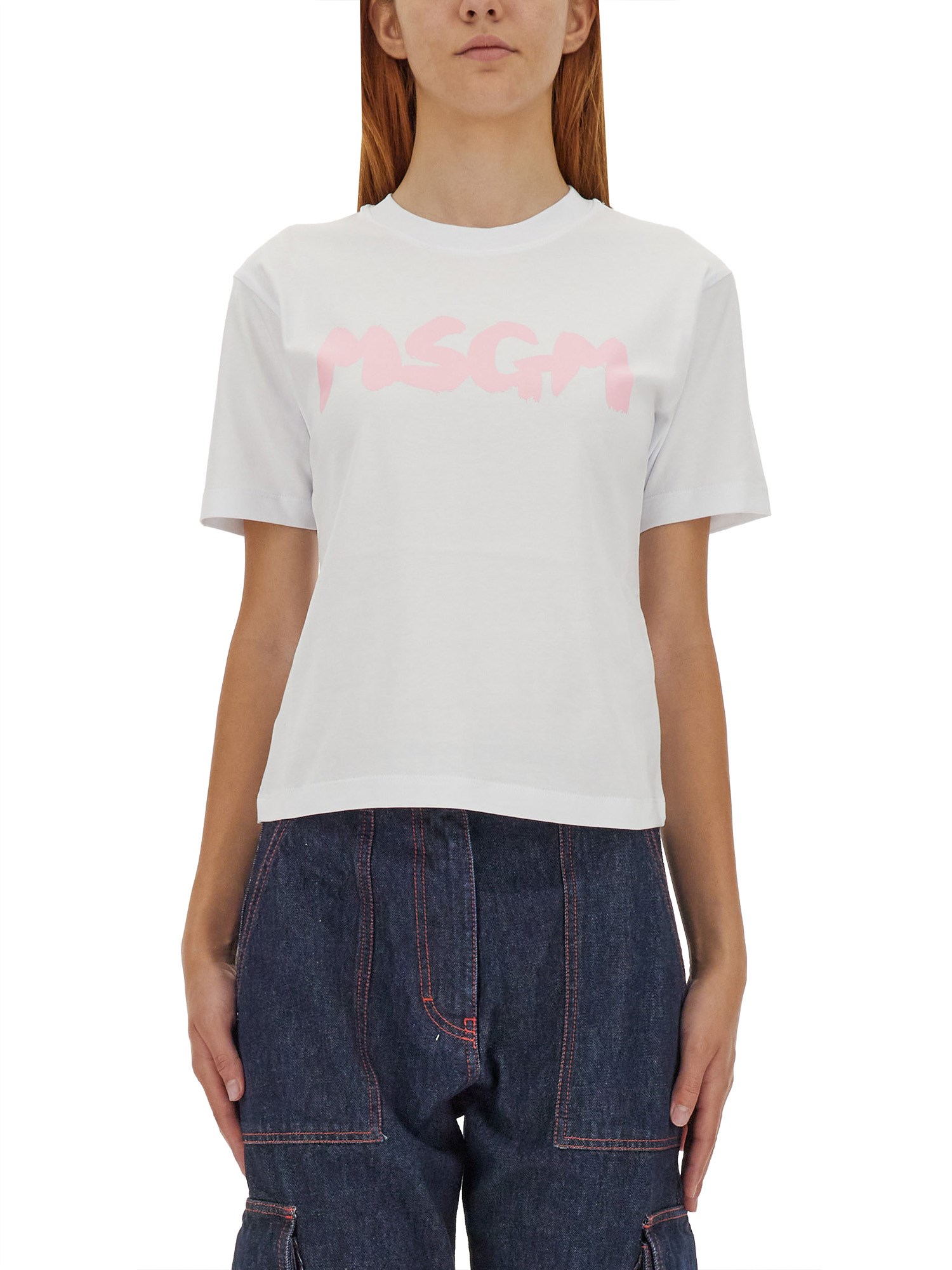 Msgm msgm t-shirt with brushed logo