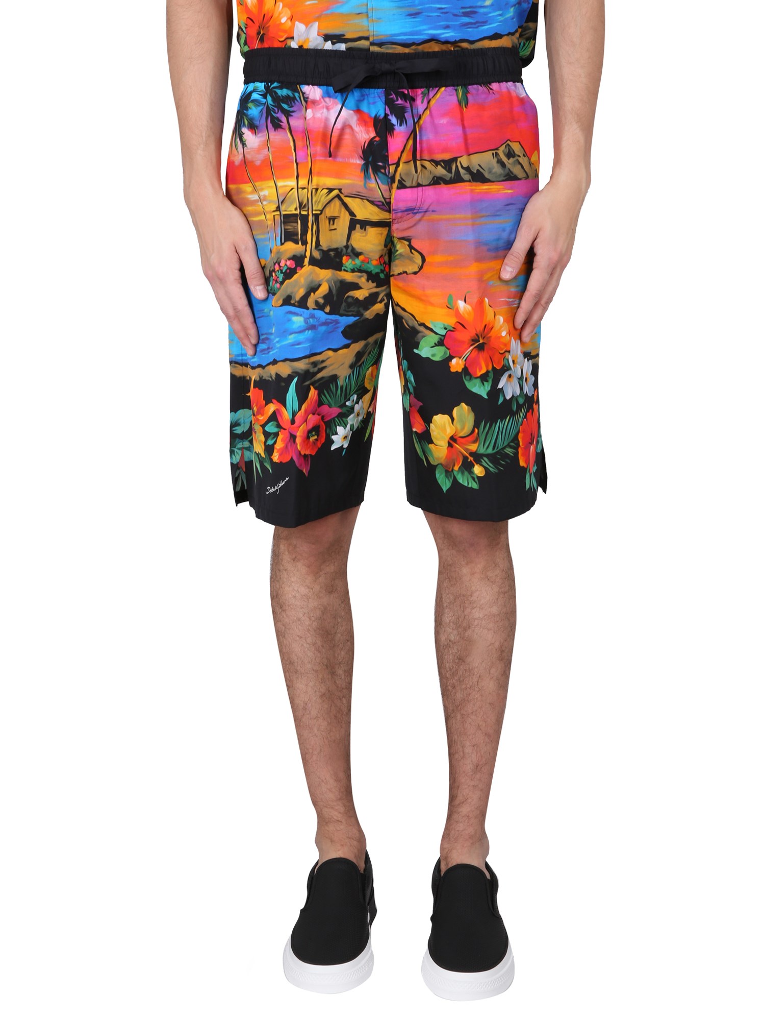 Dolce & Gabbana dolce & gabbana bermuda shorts with sunset print