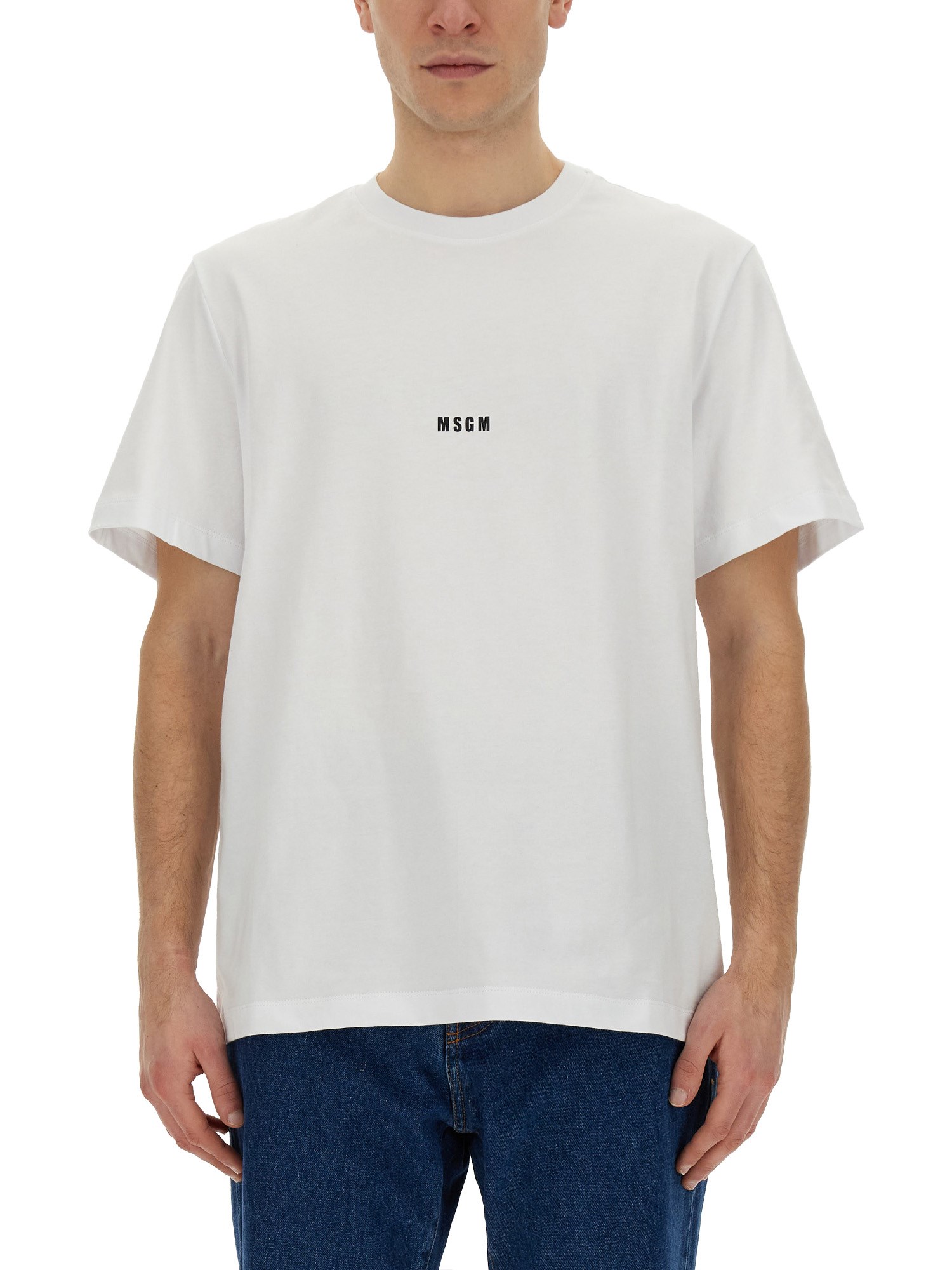 Msgm msgm lettering logo print t-shirt