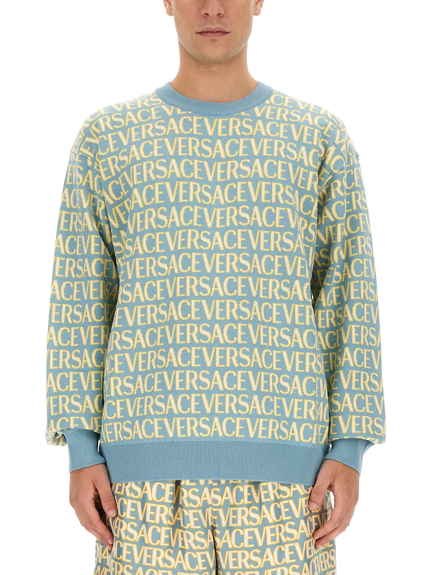 Versace versace allover logo jersey