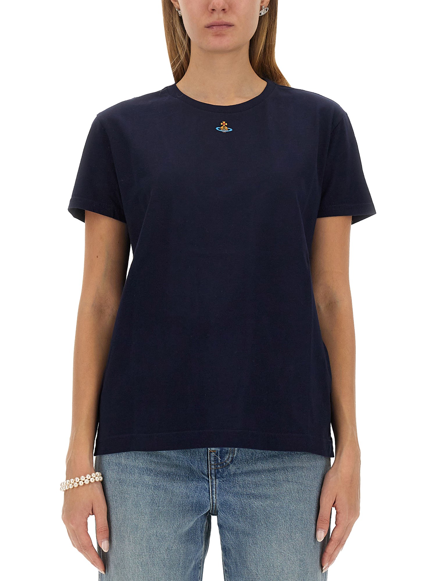 Vivienne Westwood vivienne westwood t-shirt with orb embroidery