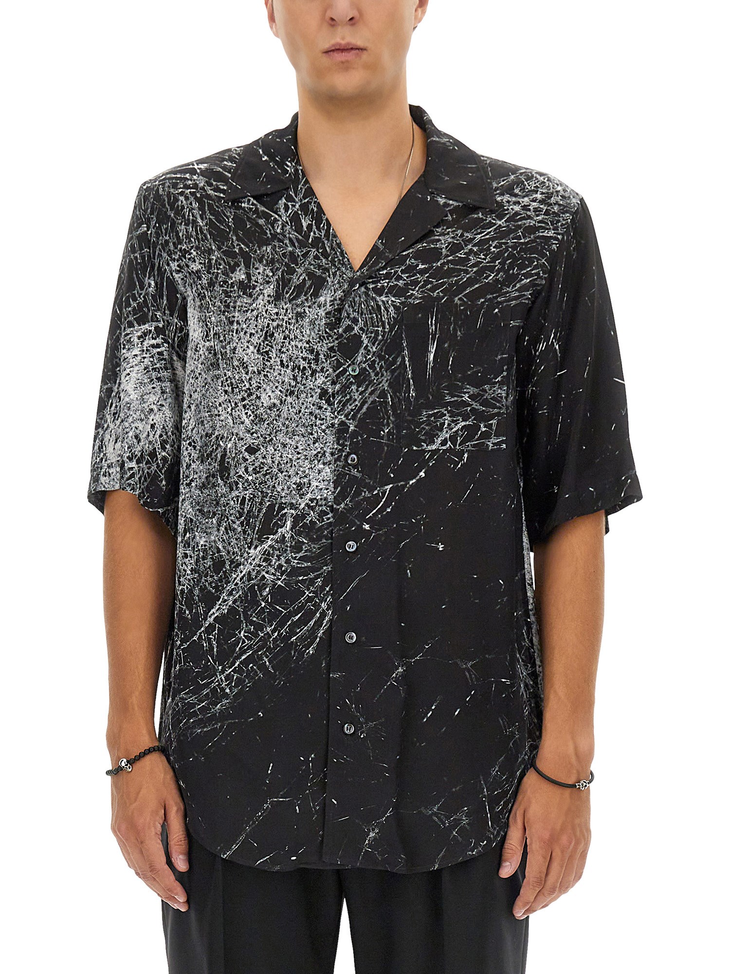 Alexander McQueen alexander mcqueen "smashed screen" hawaiian shirt