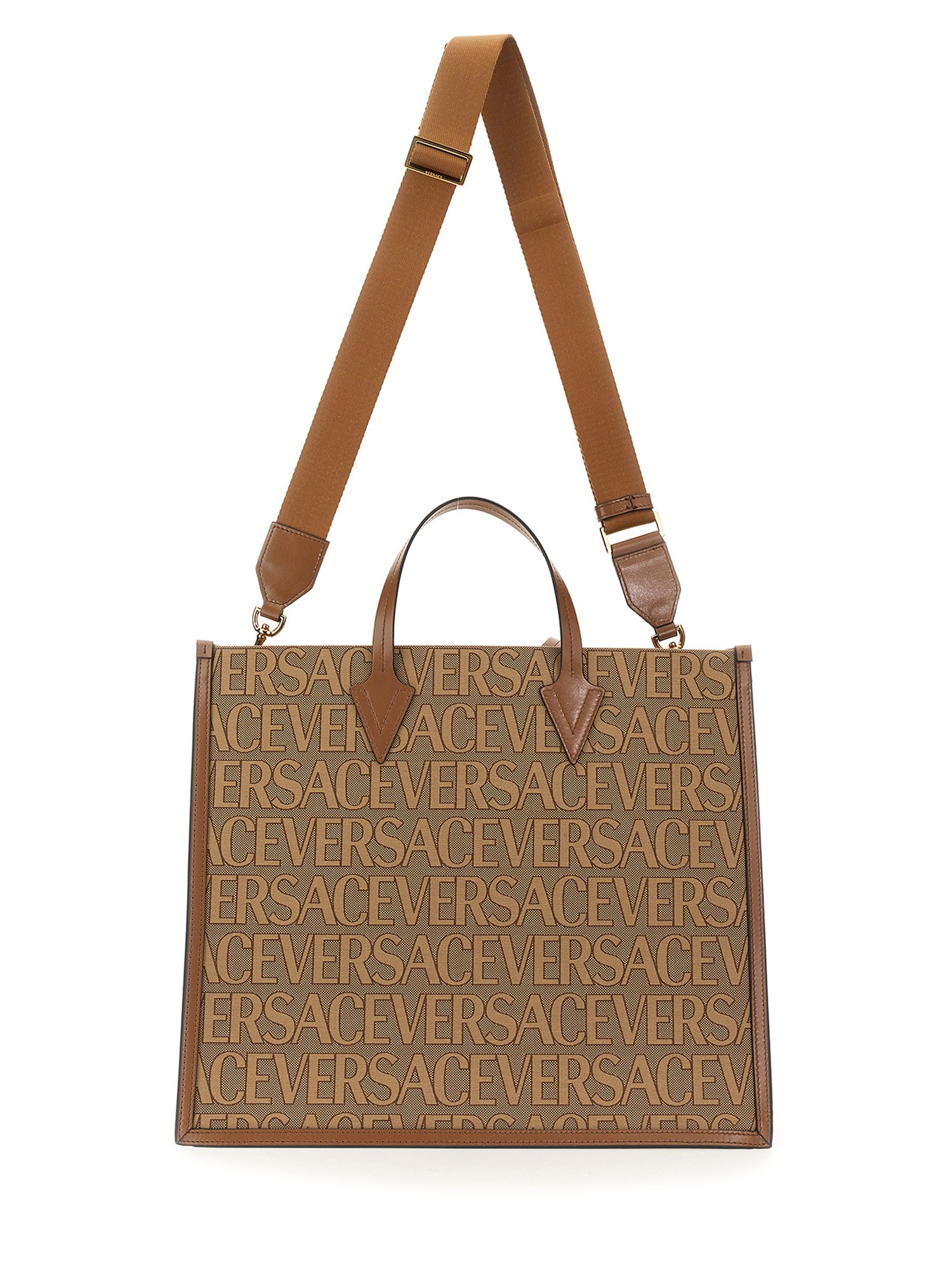 Versace versace shopper bag with allover logo