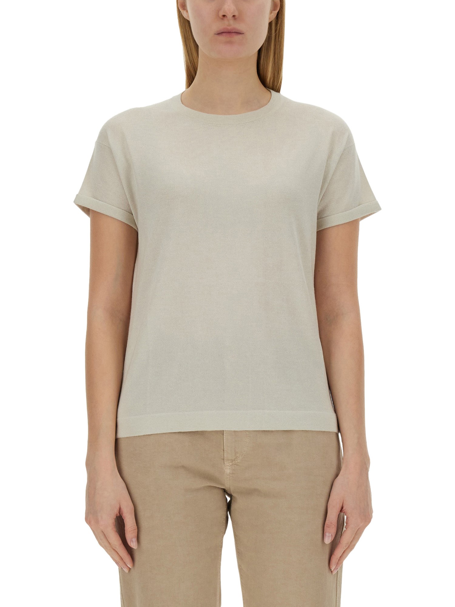 Brunello Cucinelli brunello cucinelli cashmere and silk t-shirt