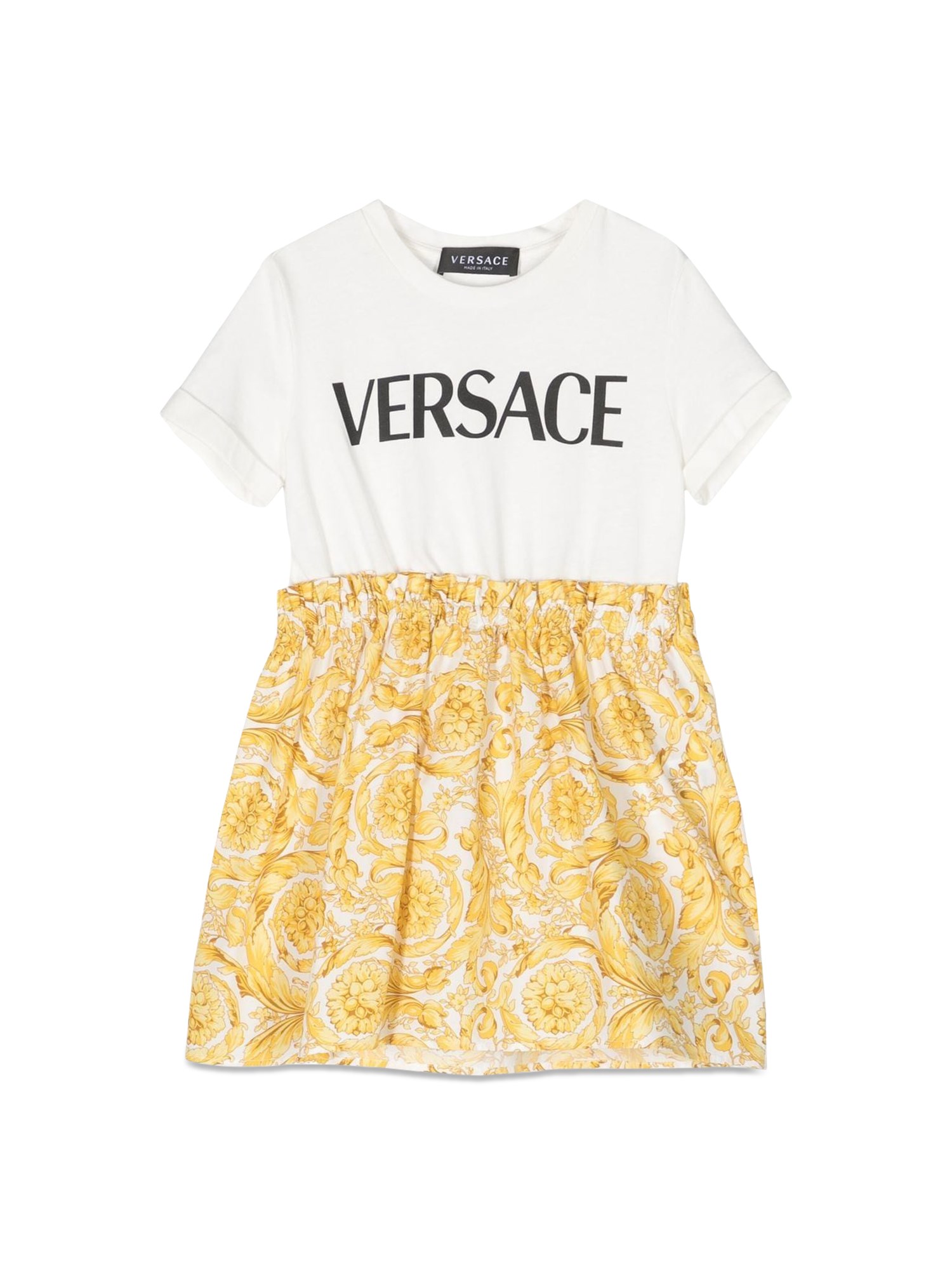 Versace versace mc logo dress and baroque skirt