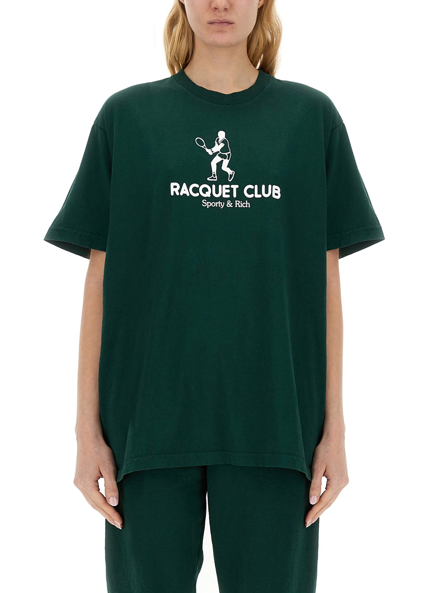 Sporty & Rich sporty & rich t-shirt with logo