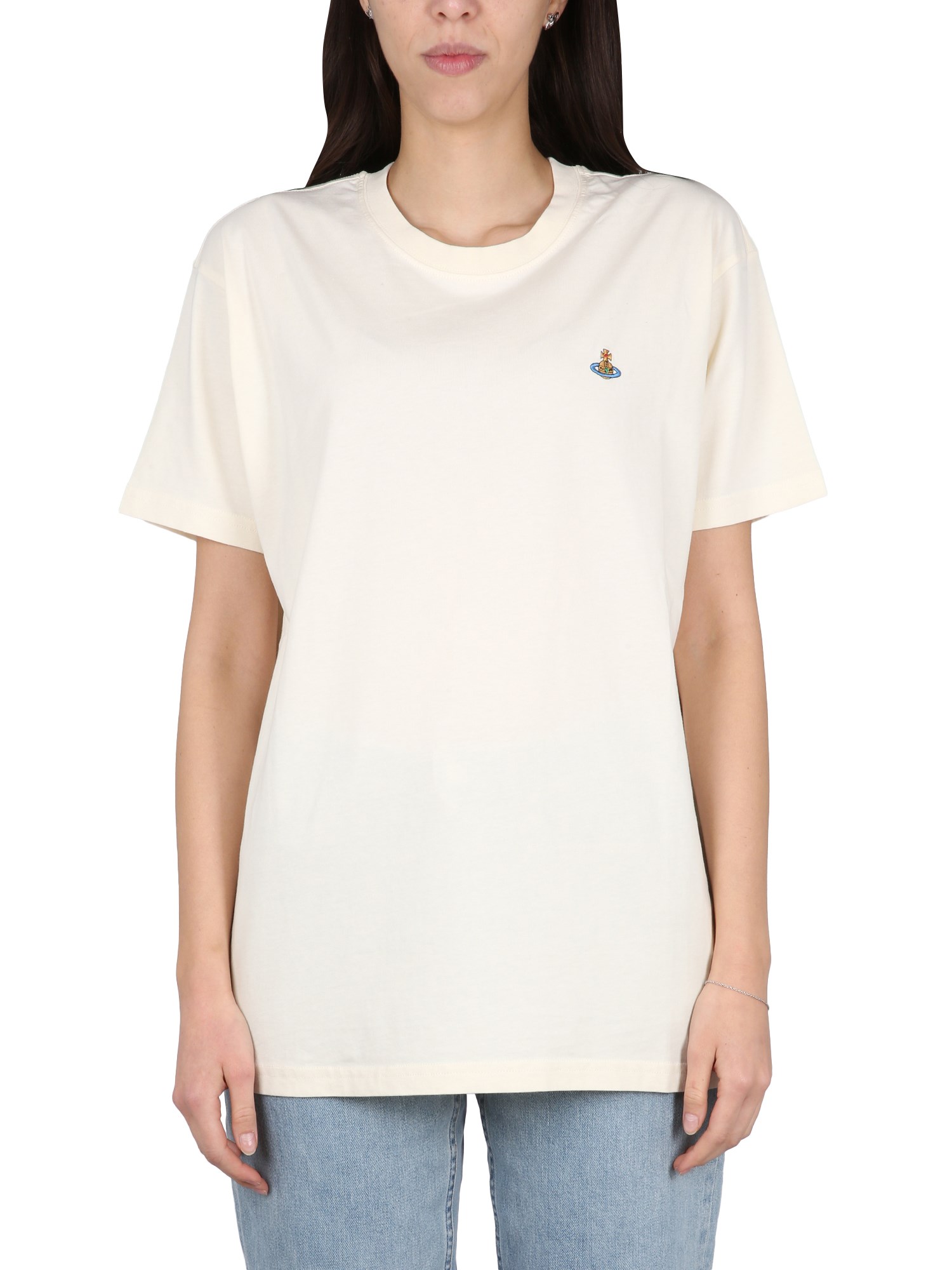 Vivienne Westwood vivienne westwood t-shirt with orb embroidery