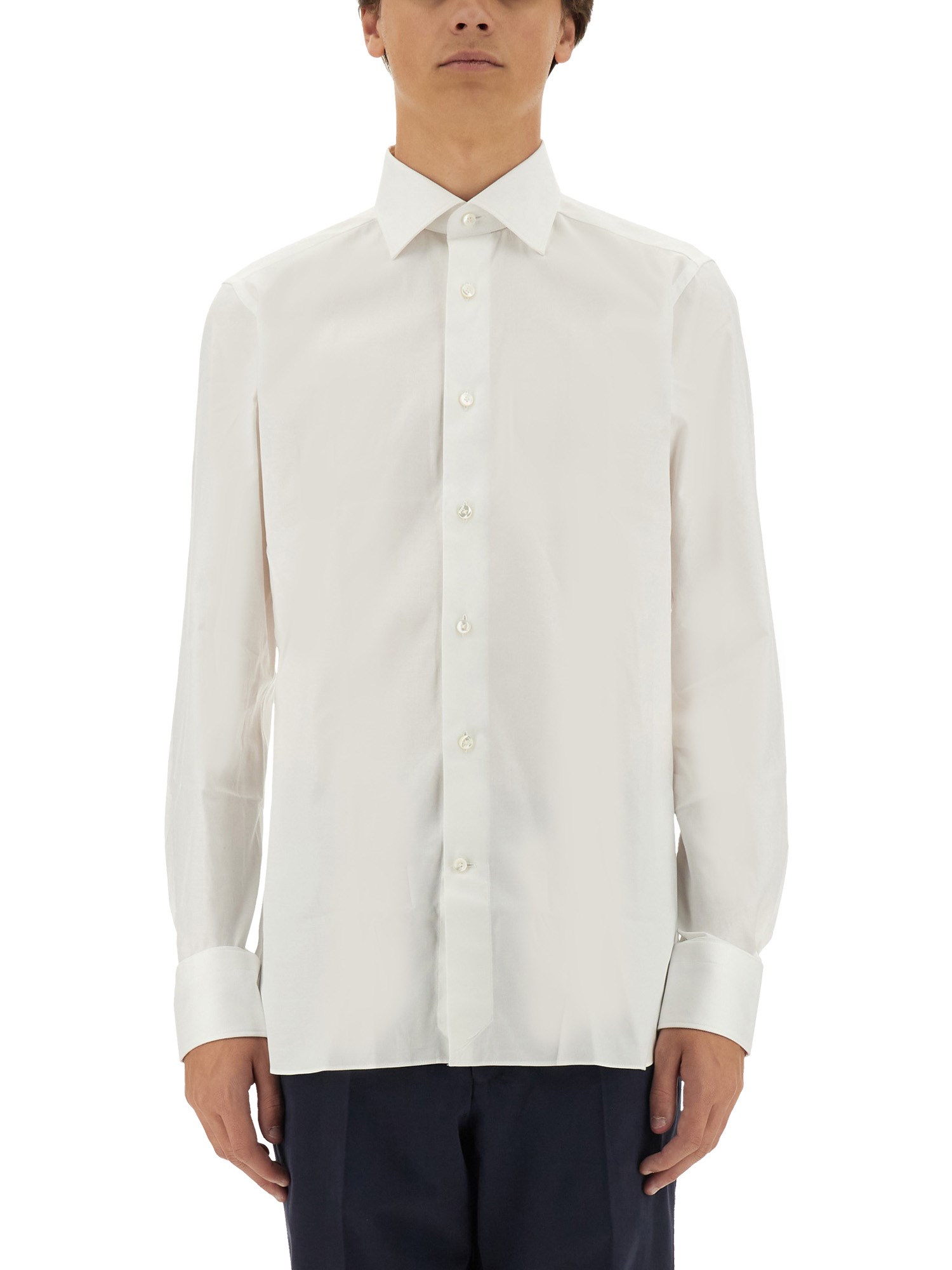 zegna zegna stretch cotton shirt