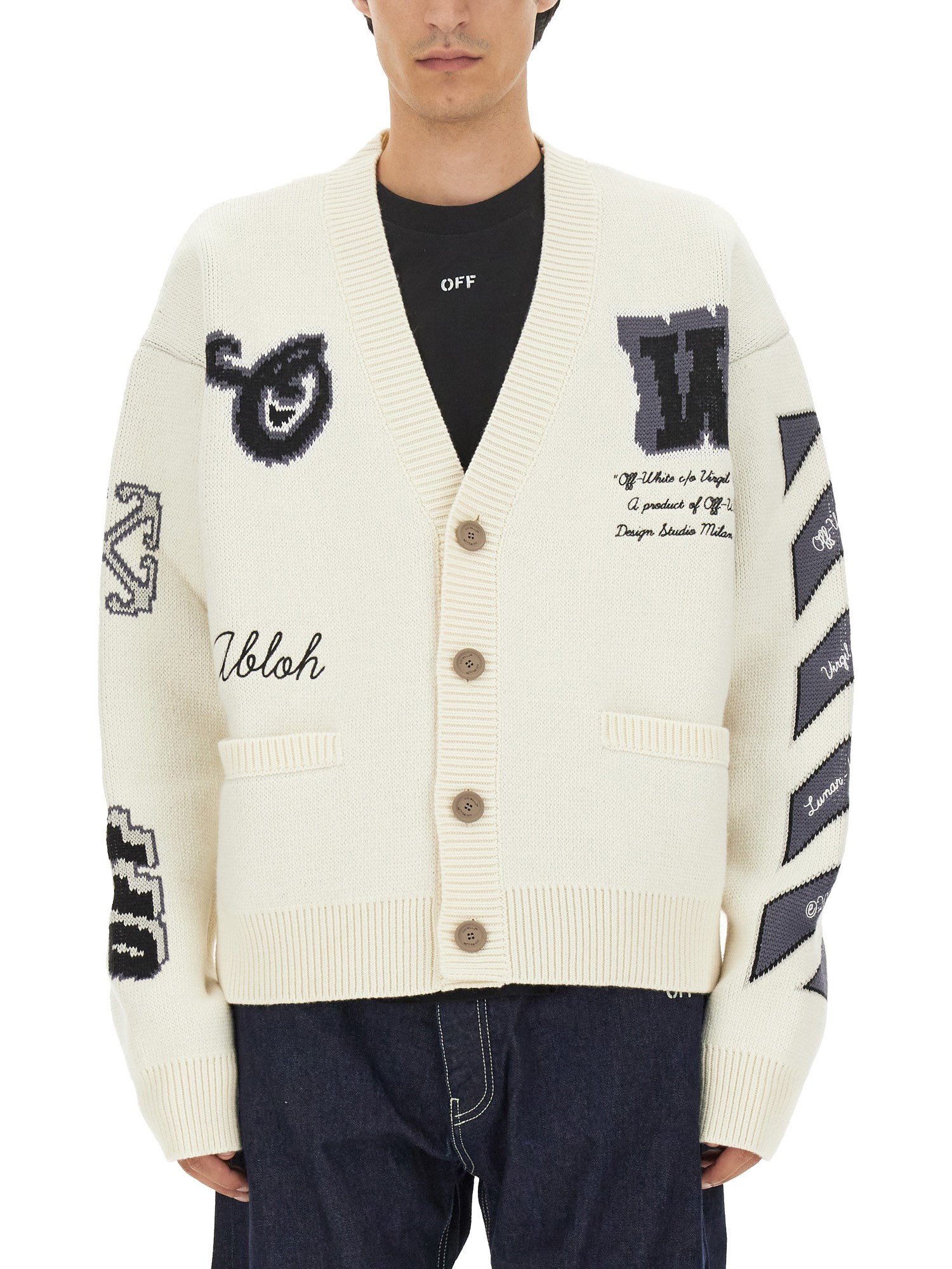 OFF-WHITE off-white v-neck cardigan