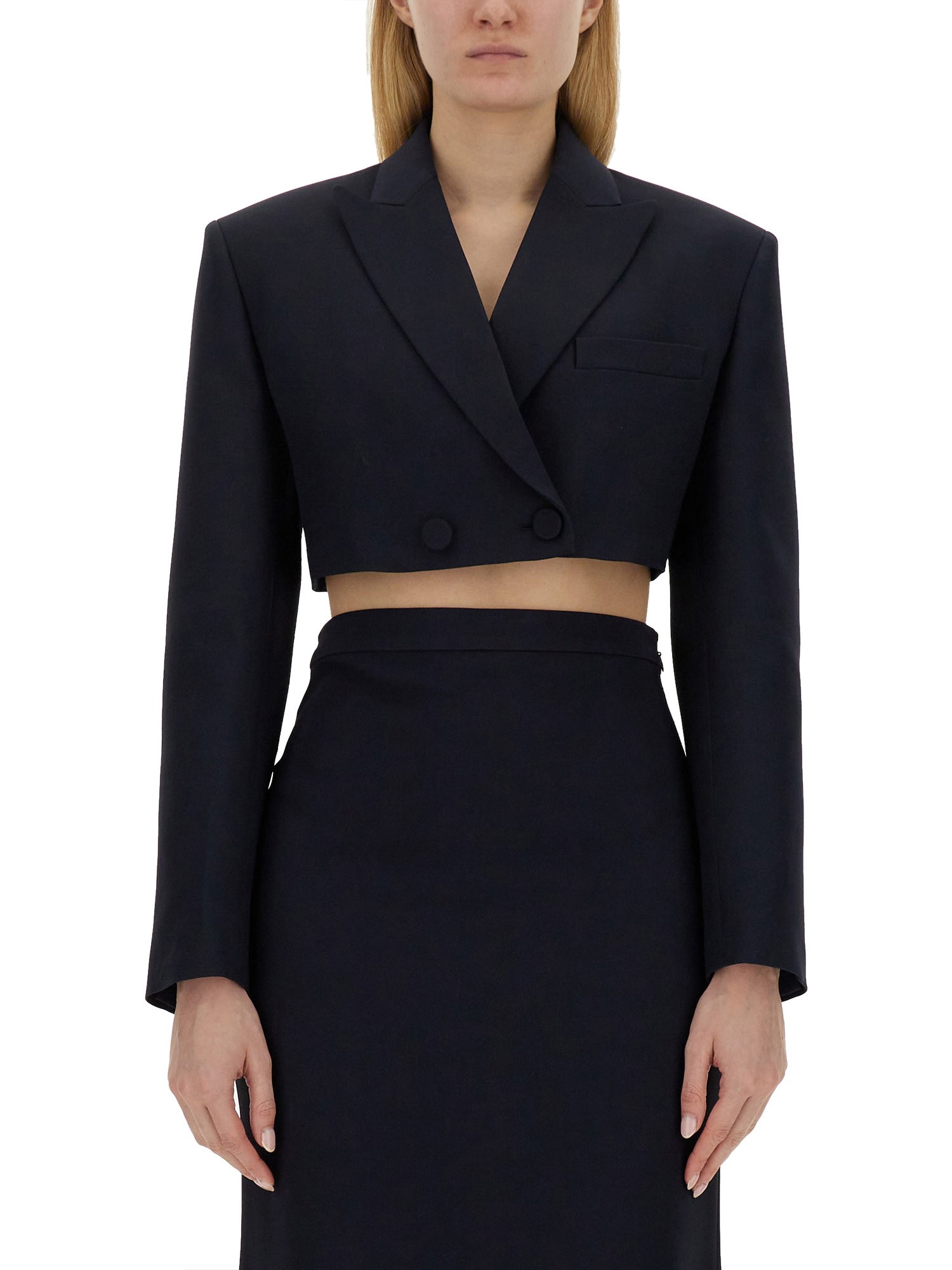Valentino valentino cropped jacket in crepe couture