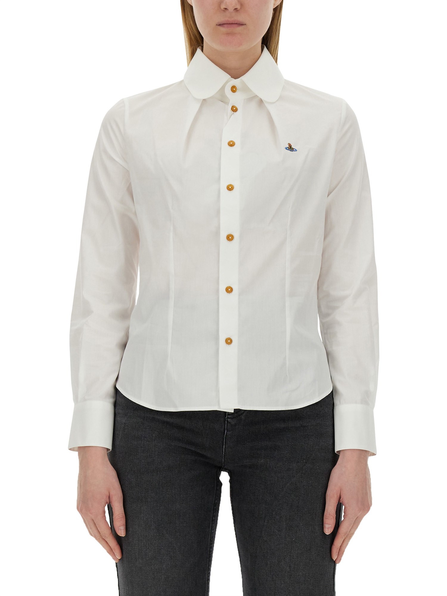 Vivienne Westwood vivienne westwood shirt with orb embroidery