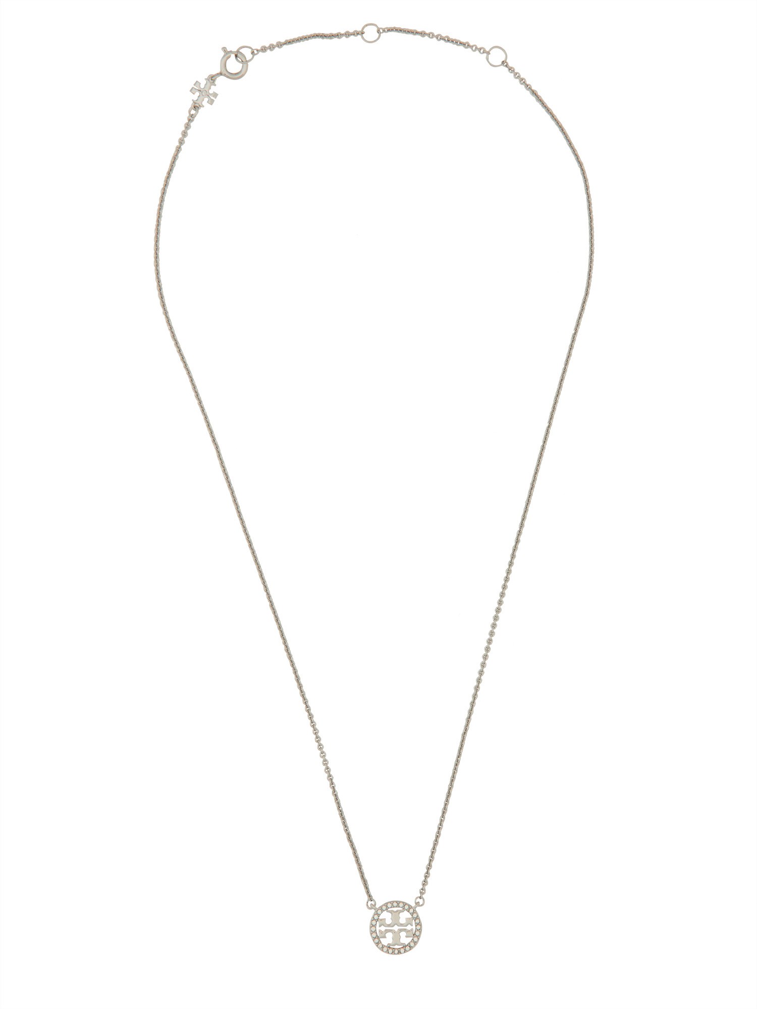 Tory Burch tory burch crystal logo necklace