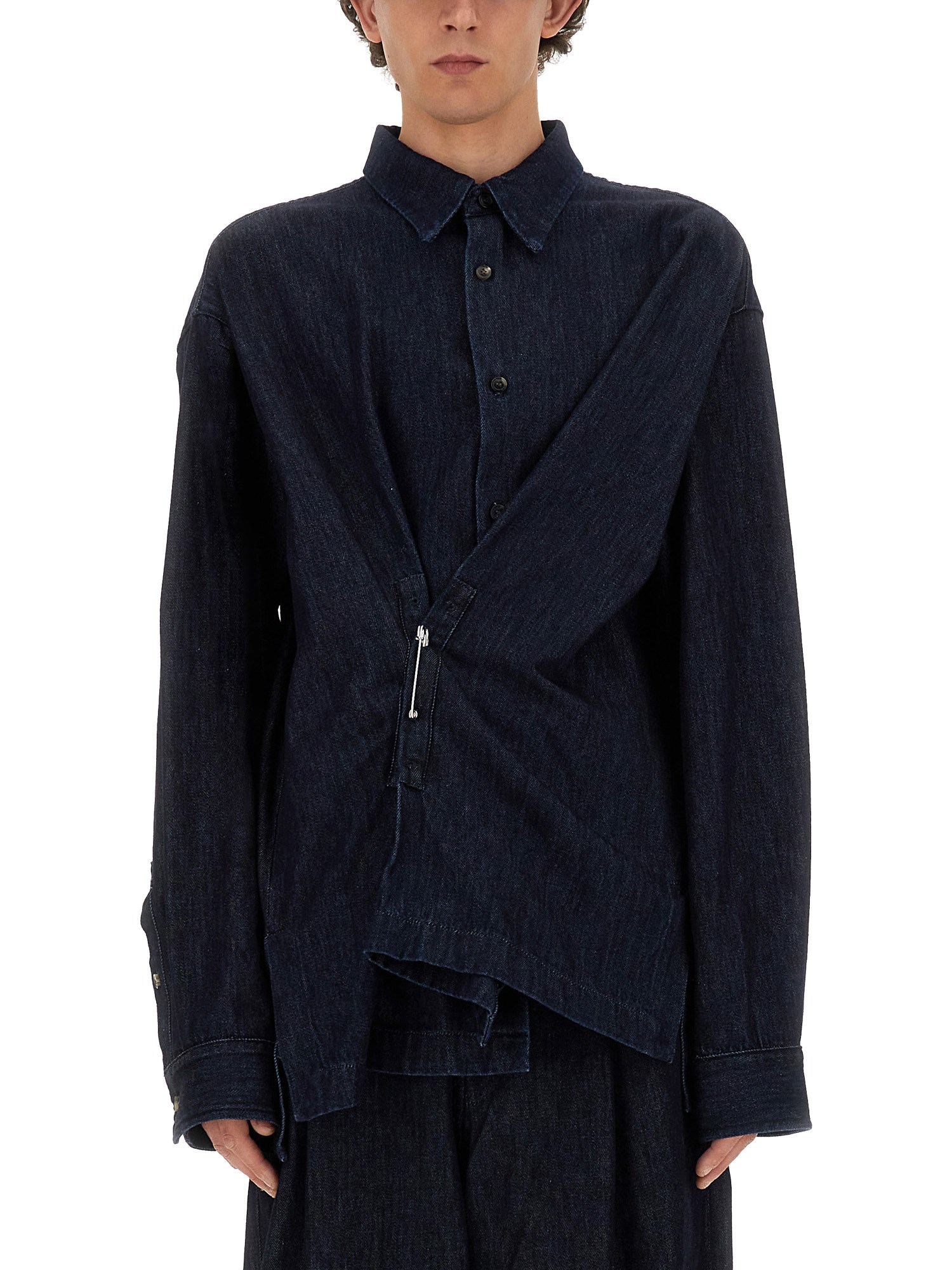 Dries Van Noten dries van noten asymmetrical shirt